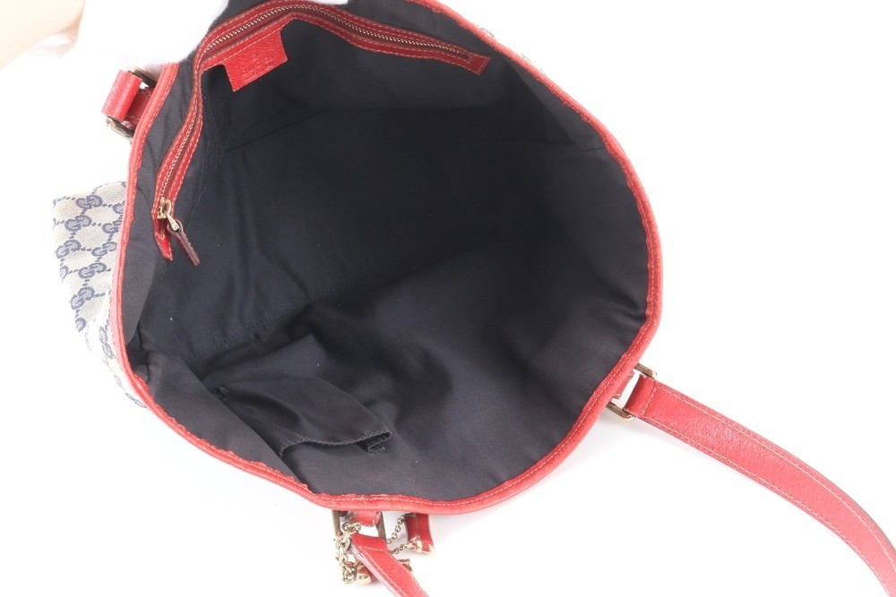 GG Canvas Sherry Charm Leather Tote Bag 137396 — view 6