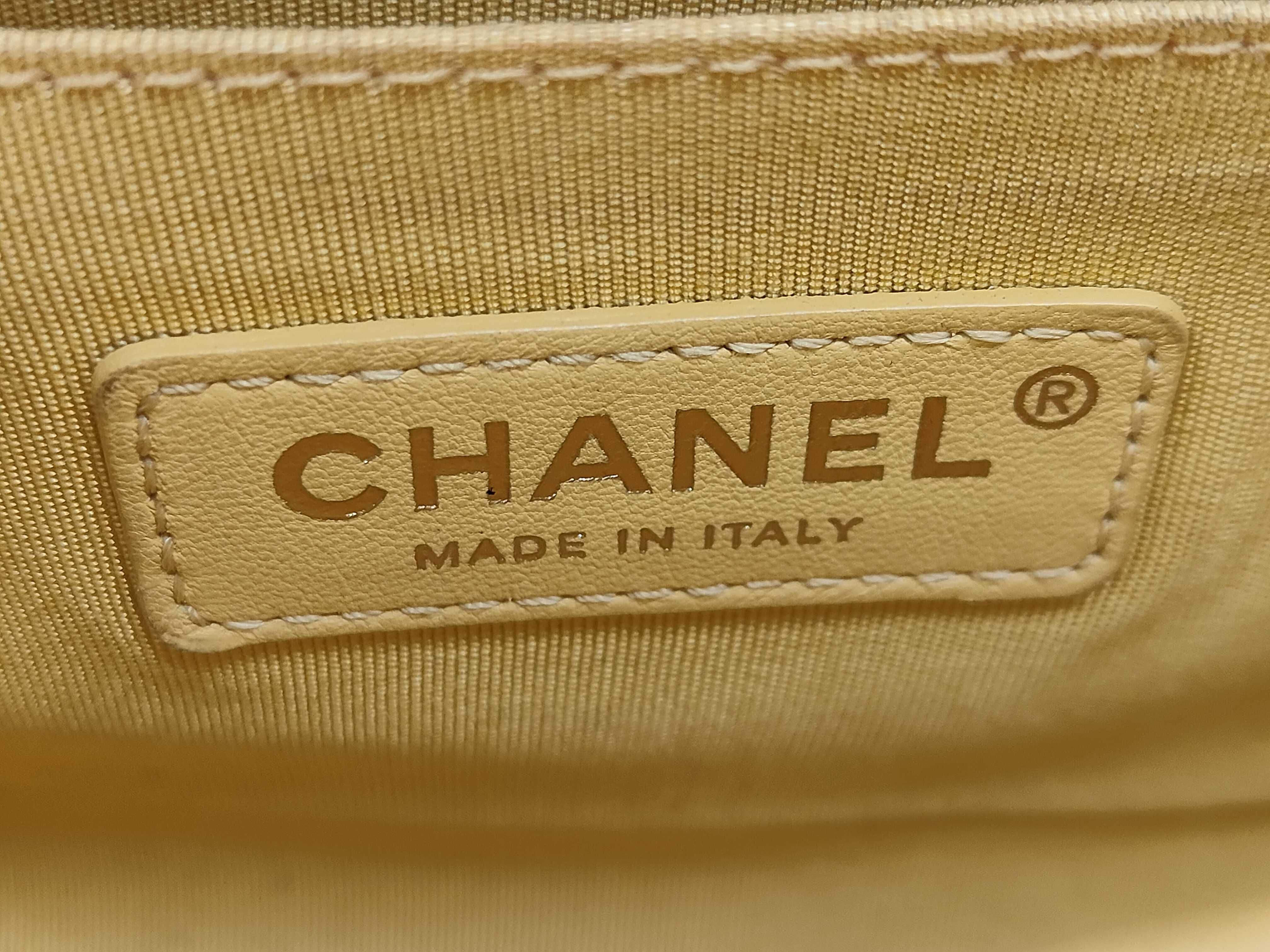 Boy Chanel 20 Chain Shoulder Bag, Caviar Yellow — view 11