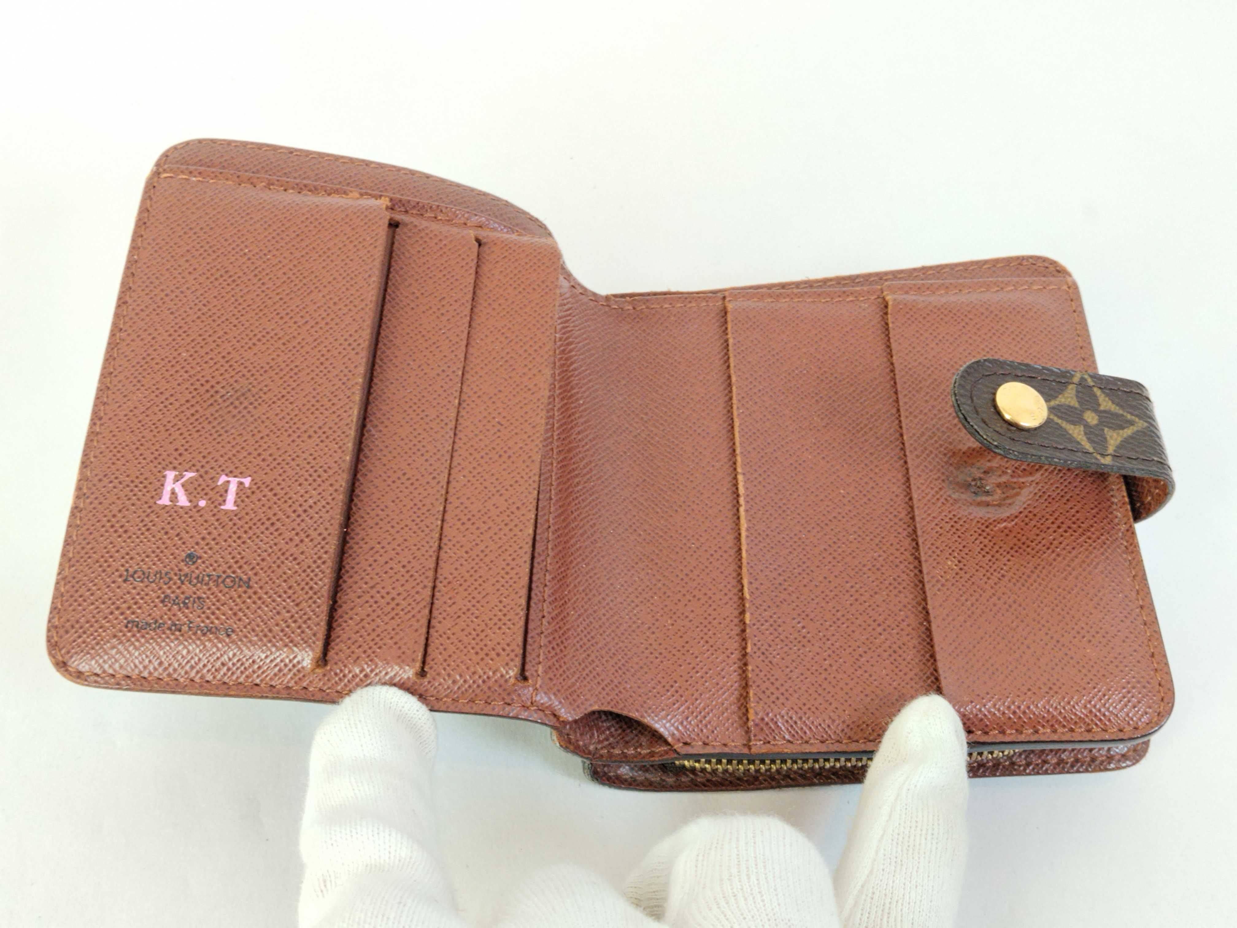 Monogram Compact Snap Wallet with Initials — view 8