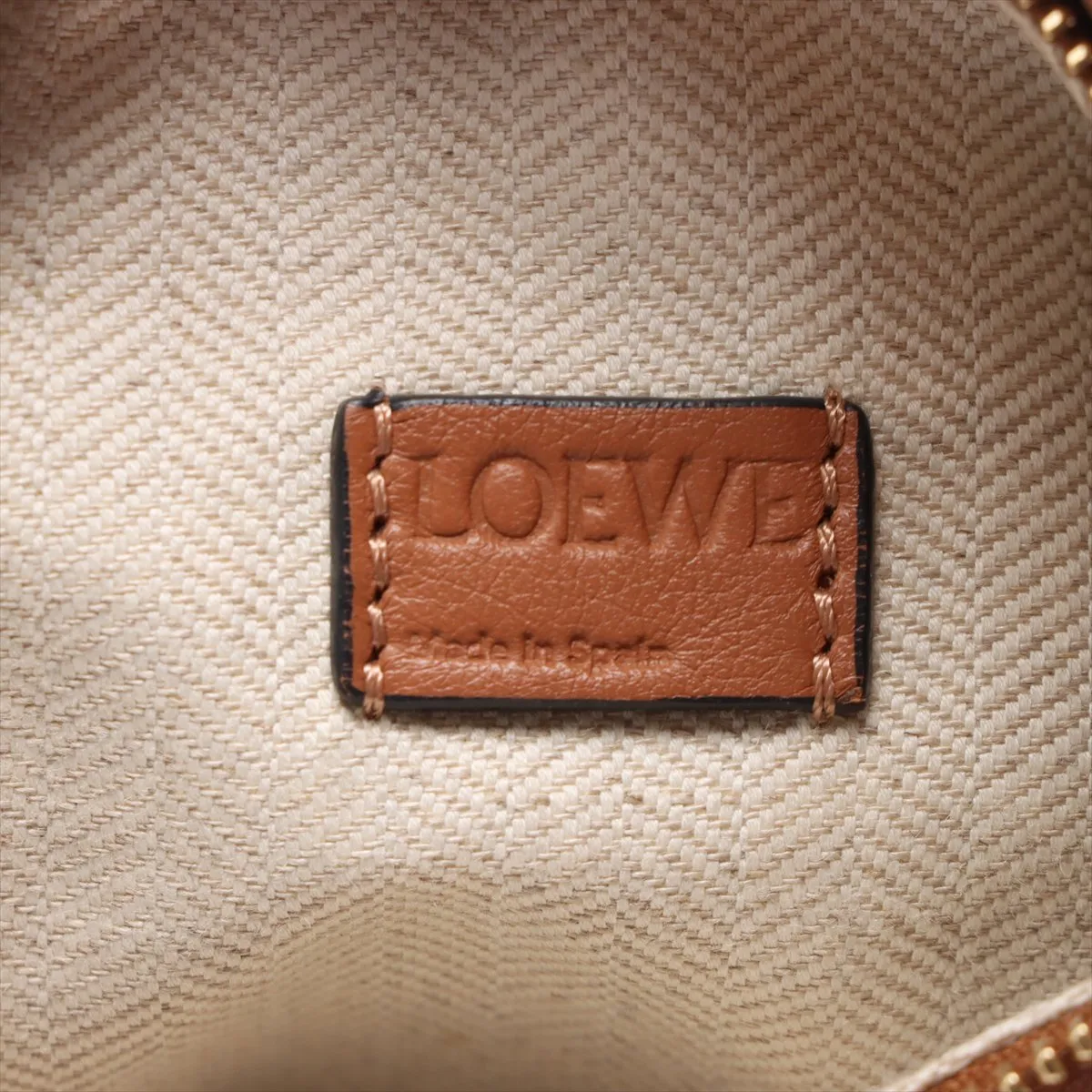 Mini Puzzle Bag Leather 2WAY Handbag Brown x Pink — view 9