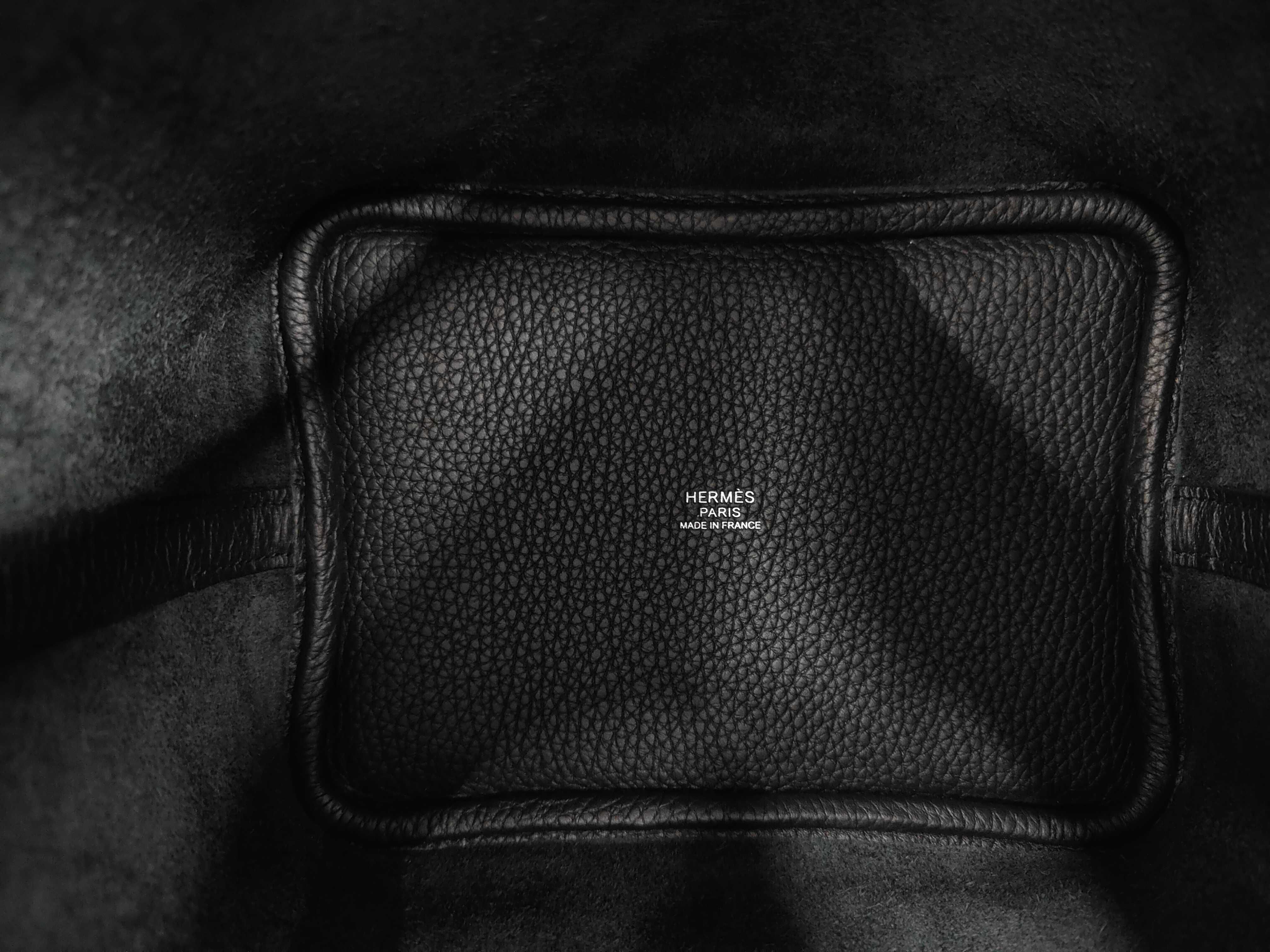Picotin Lock 18 Black x Taurillon Clemence Leather x Silver Hardware x K Stamp [KMI010IA] Handbag — view 8