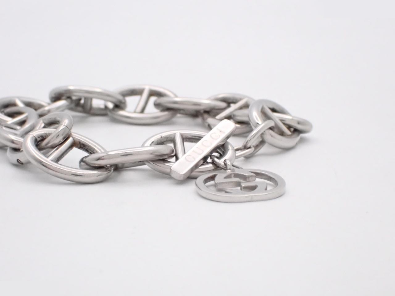 Anchor Chain Bracelet Band, GG Gold, Wrist size approximately 17cm — view 3