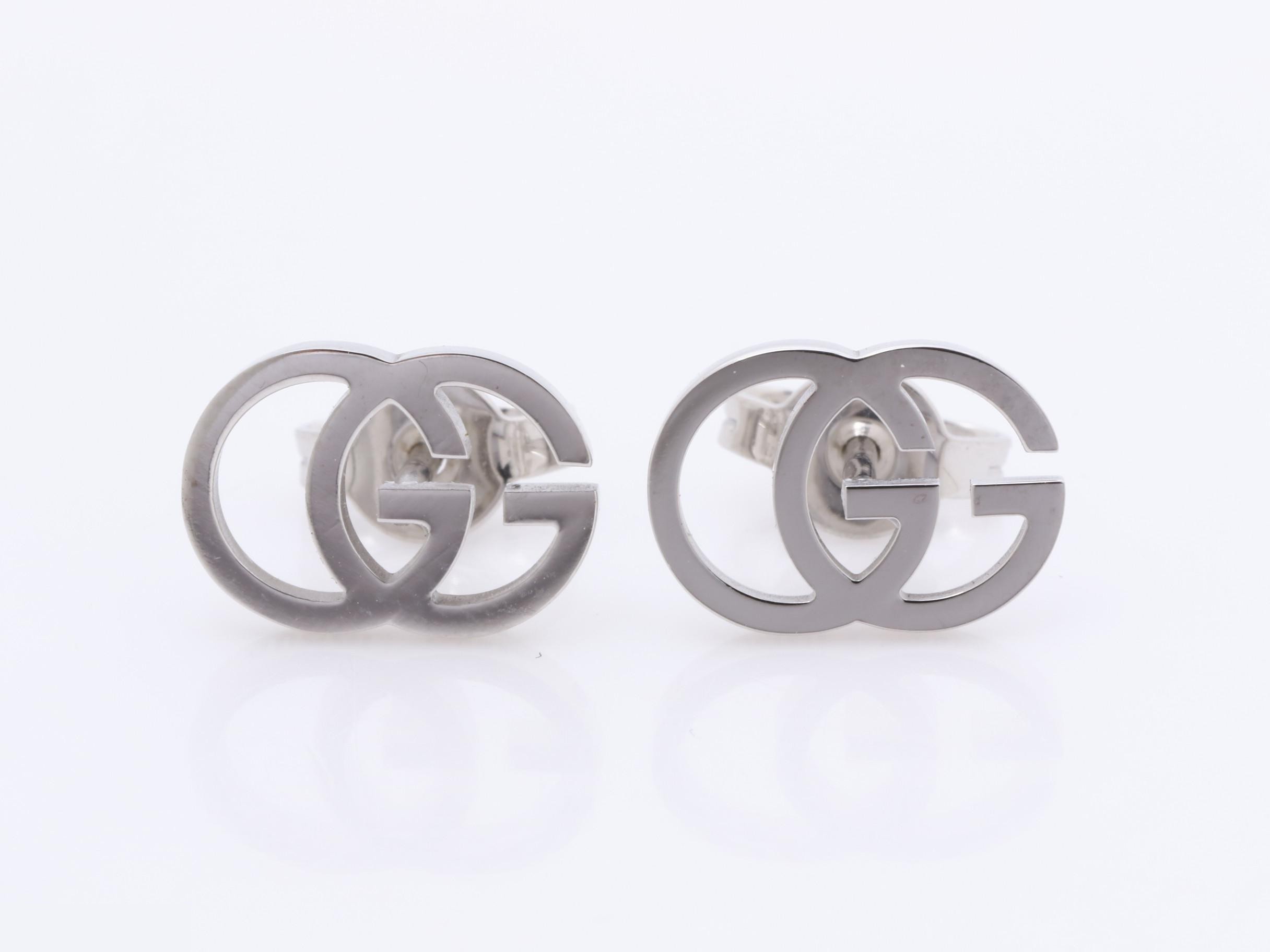 750WG earrings, with shop card and box, 1.75g