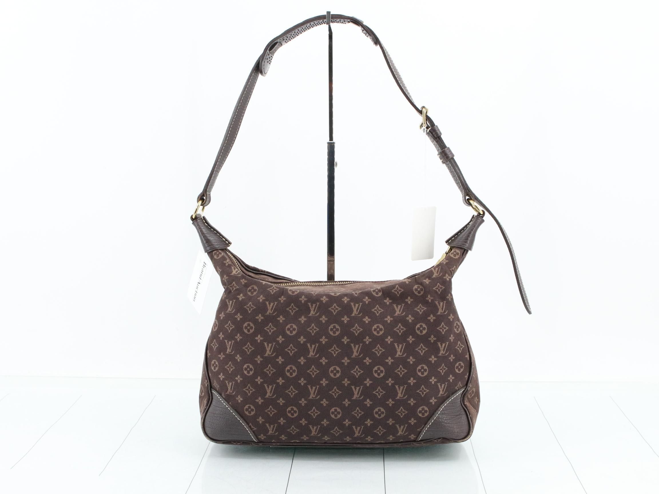 Monogram Mini Lin Boulogne Ebene Shoulder Bag — view 2