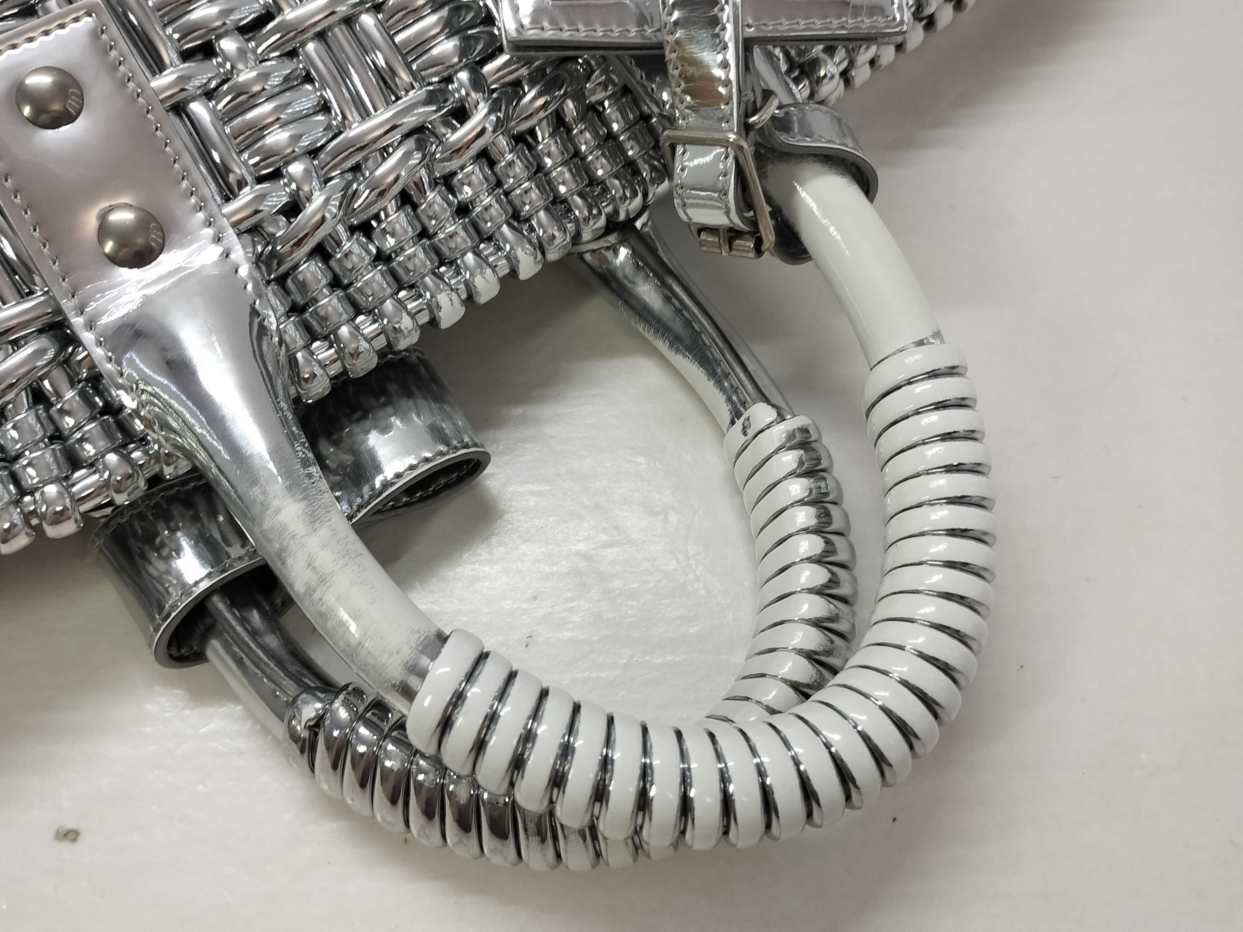 Bistro Basket XS Silver Handbag — view 3