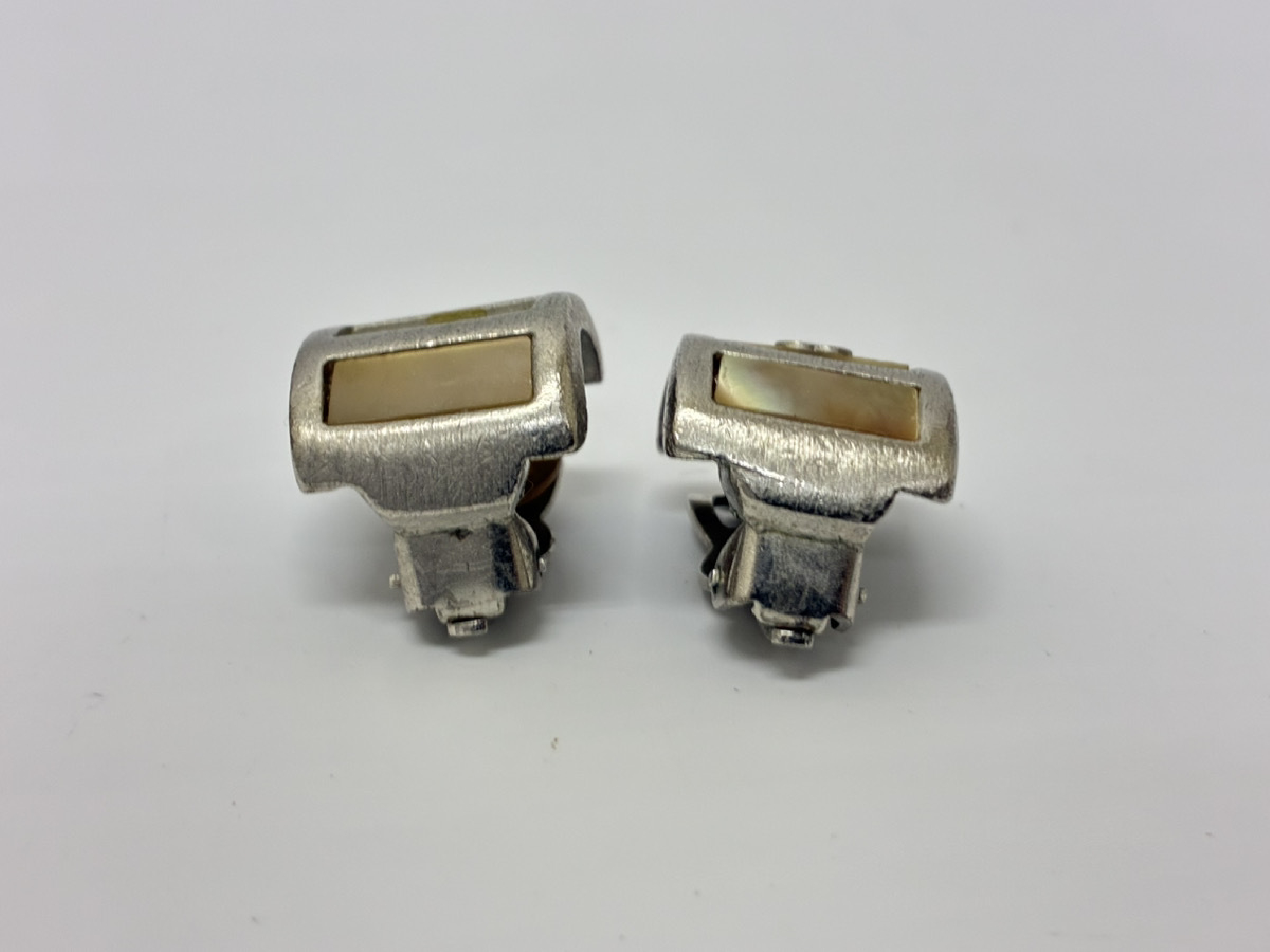 Coco Mark Shell Silver Earrings — view 3