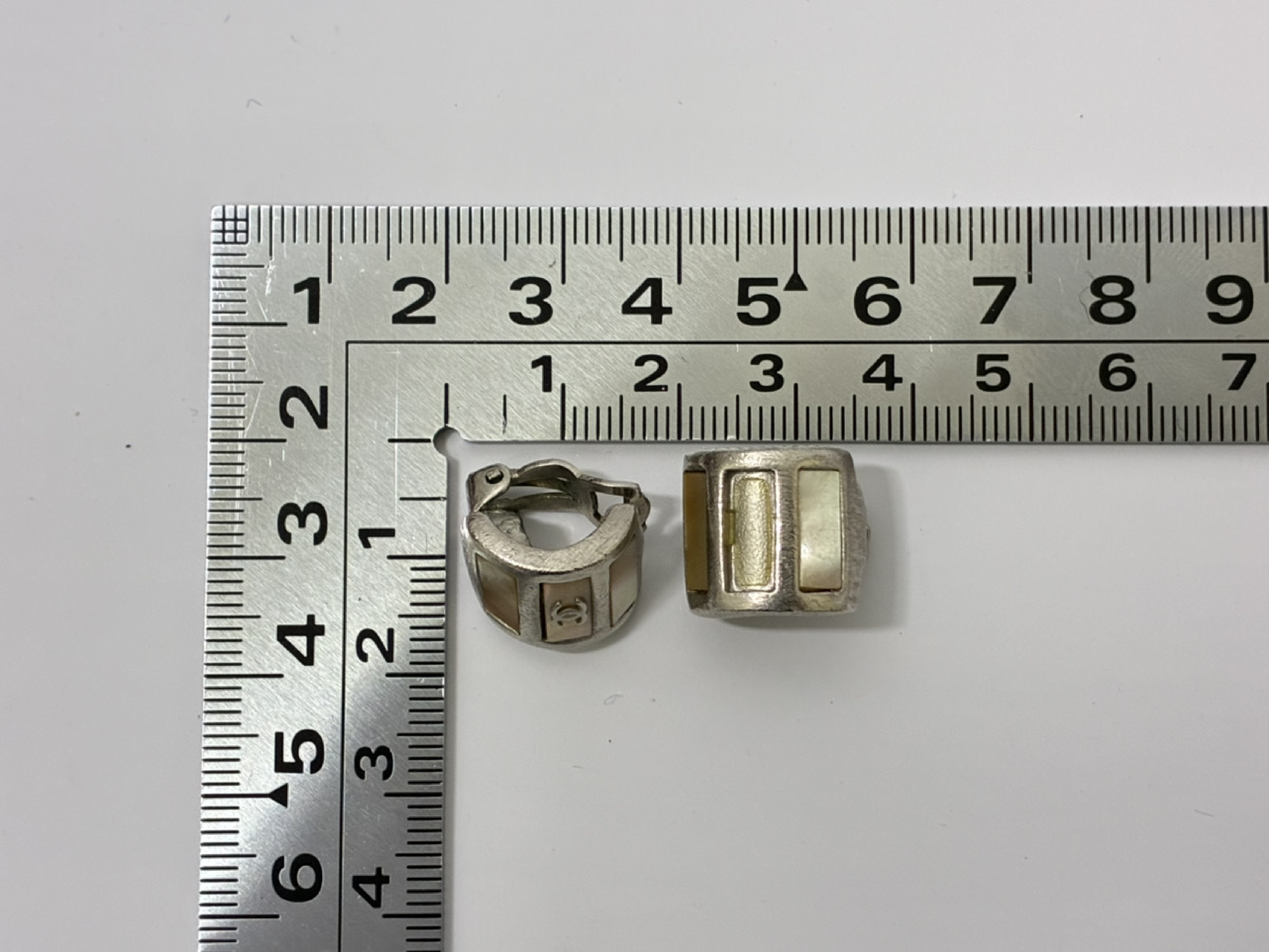 Coco Mark Shell Silver Earrings — view 7