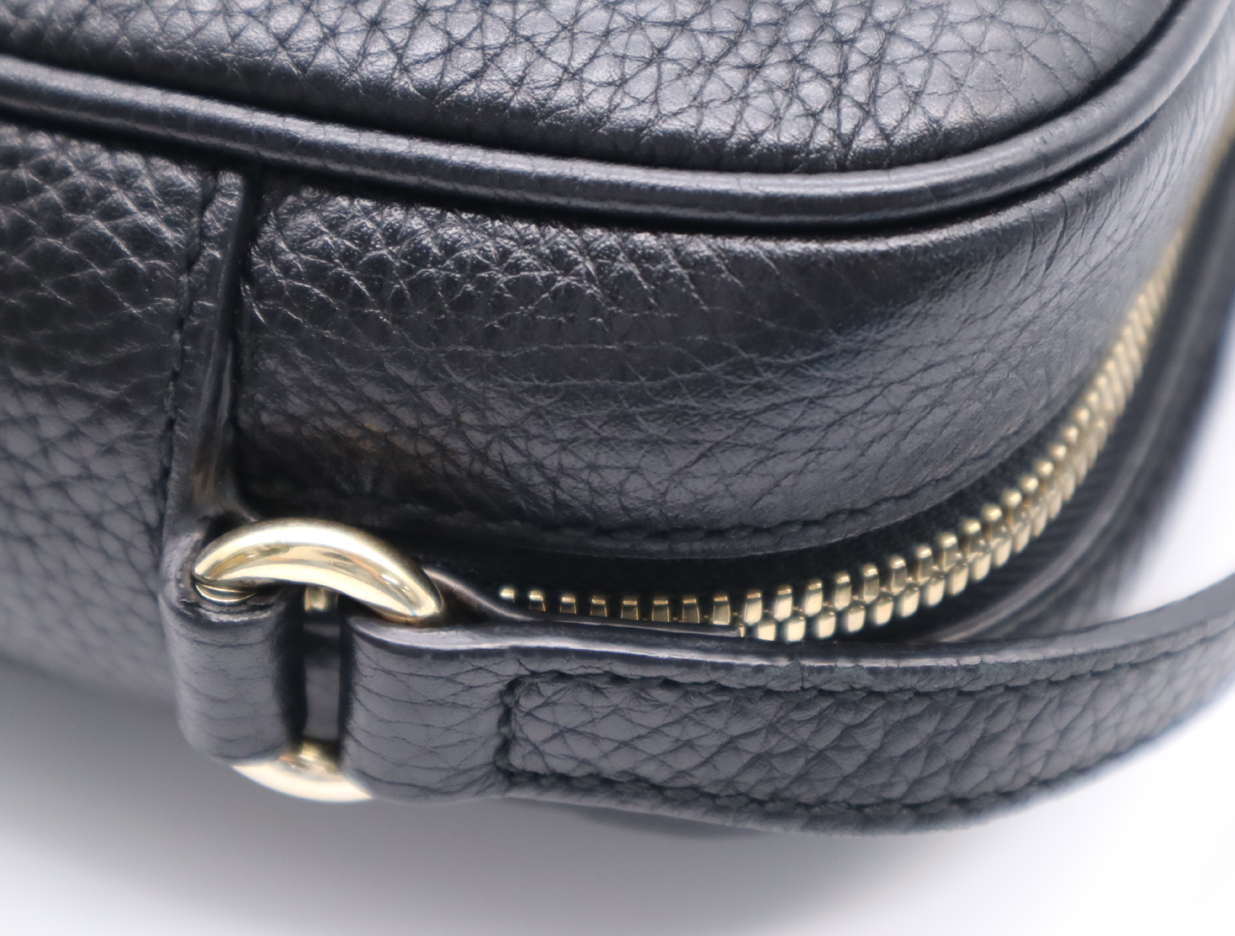 308364 Leather Soho Interlocking Disco Bag Black Shoulder Bag — view 8