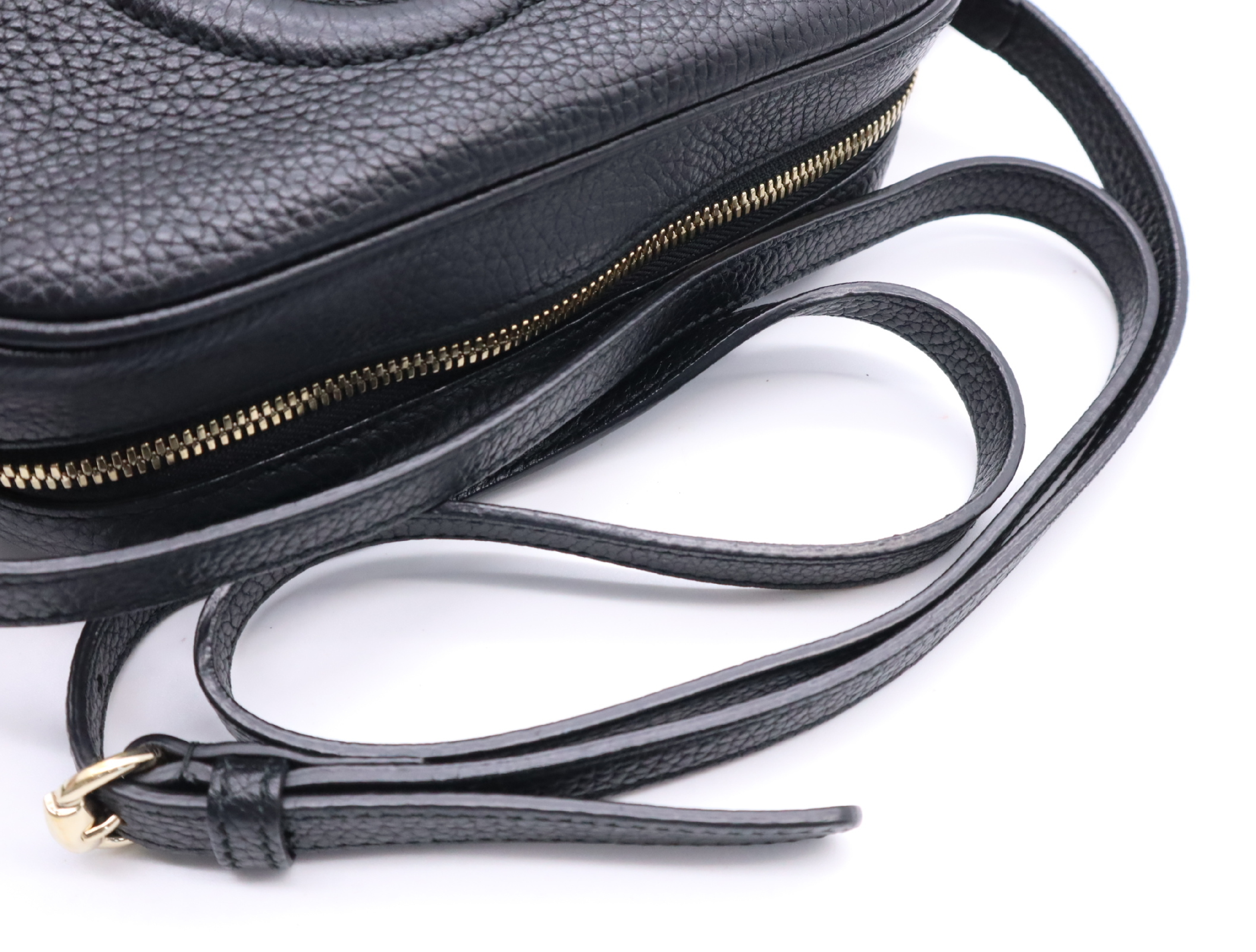308364 Leather Soho Interlocking Disco Bag Black Shoulder Bag — view 10