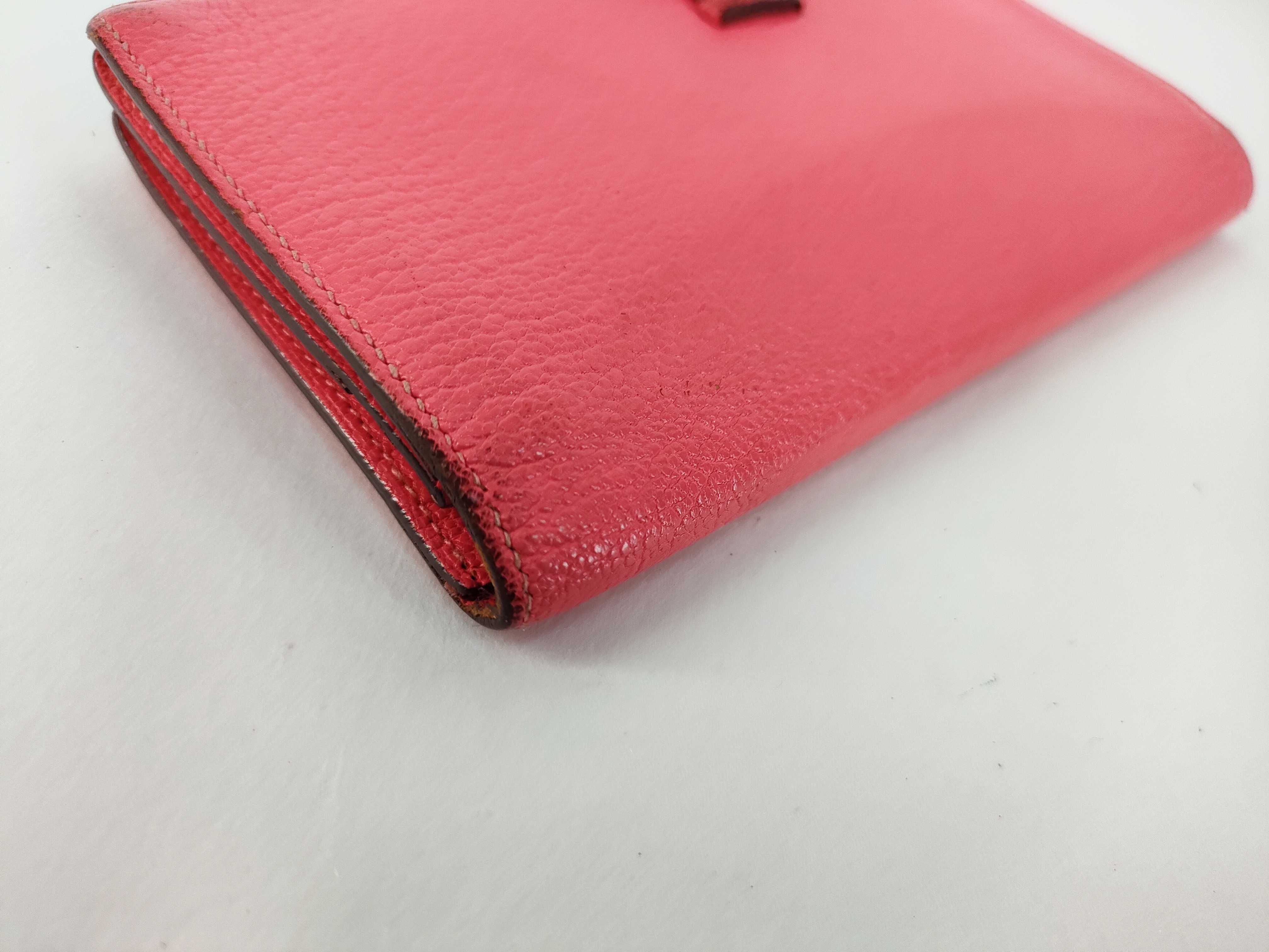 Bearn Soufflé Chevre Mysore Long Wallet, Pink, Silver Hardware, A Stamp — view 3