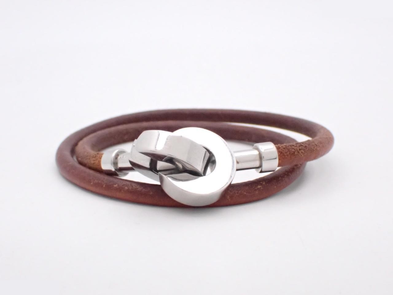 Leather bracelet, Lancelot GM design, choker style, wrist circumference approximately 18cm