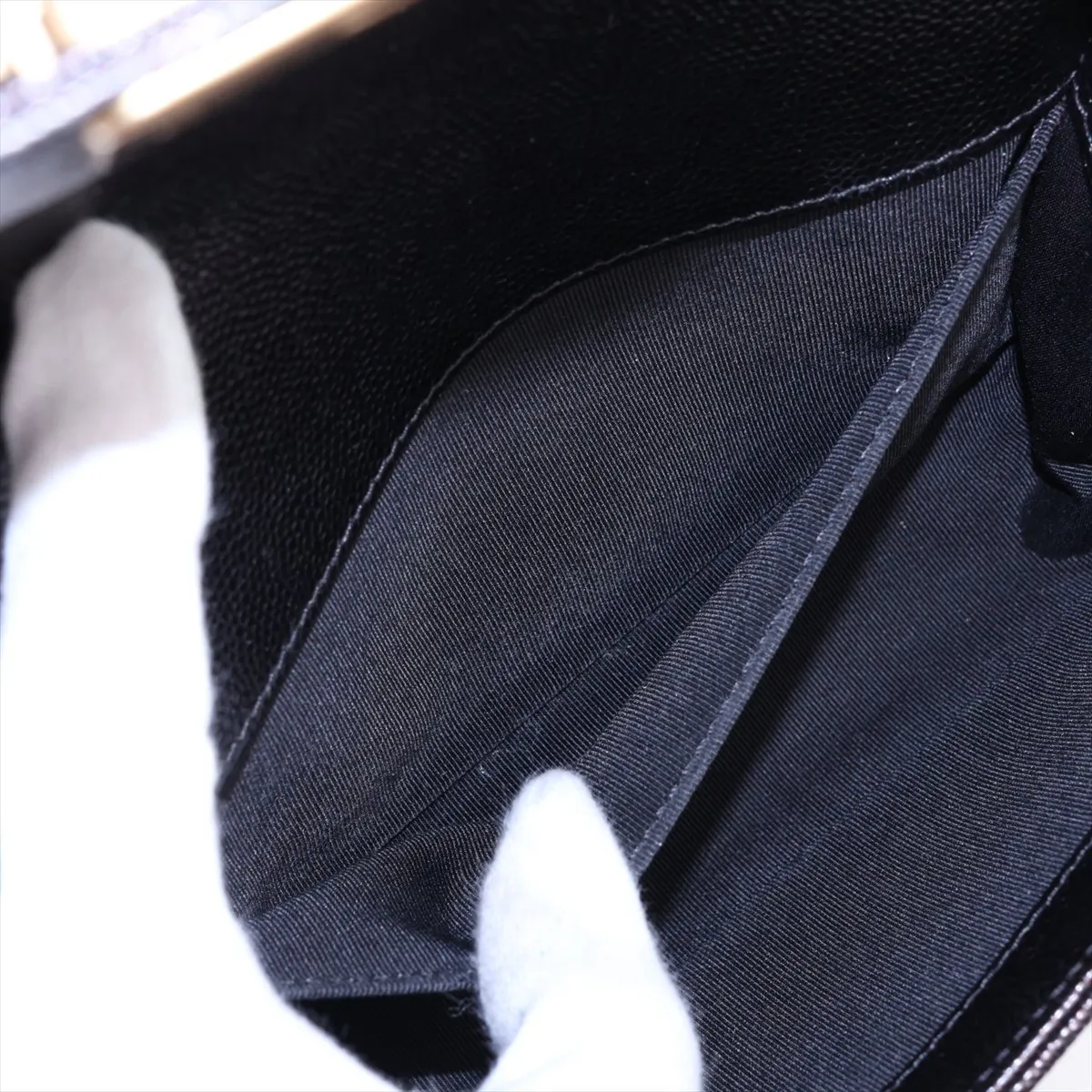 Boy Chanel 20 Small Caviar Skin Chain Shoulder Bag, Black with Gold Hardware, 24888498, Serial Number 24, A67085 — view 8