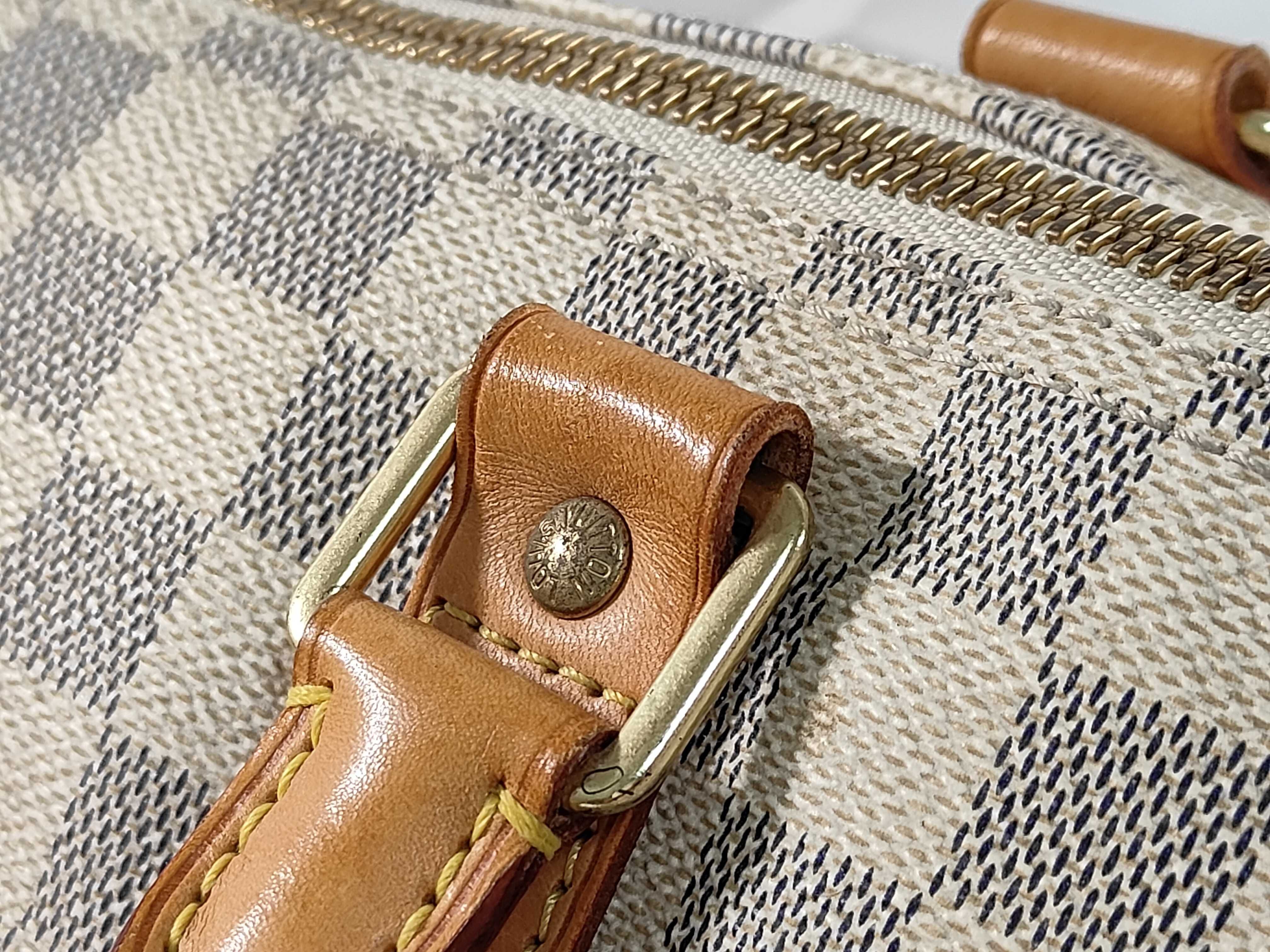 Damier Azur ID- Keepall 45 Canvas White Handbag GHW DU3103 Boston Bag — view 5