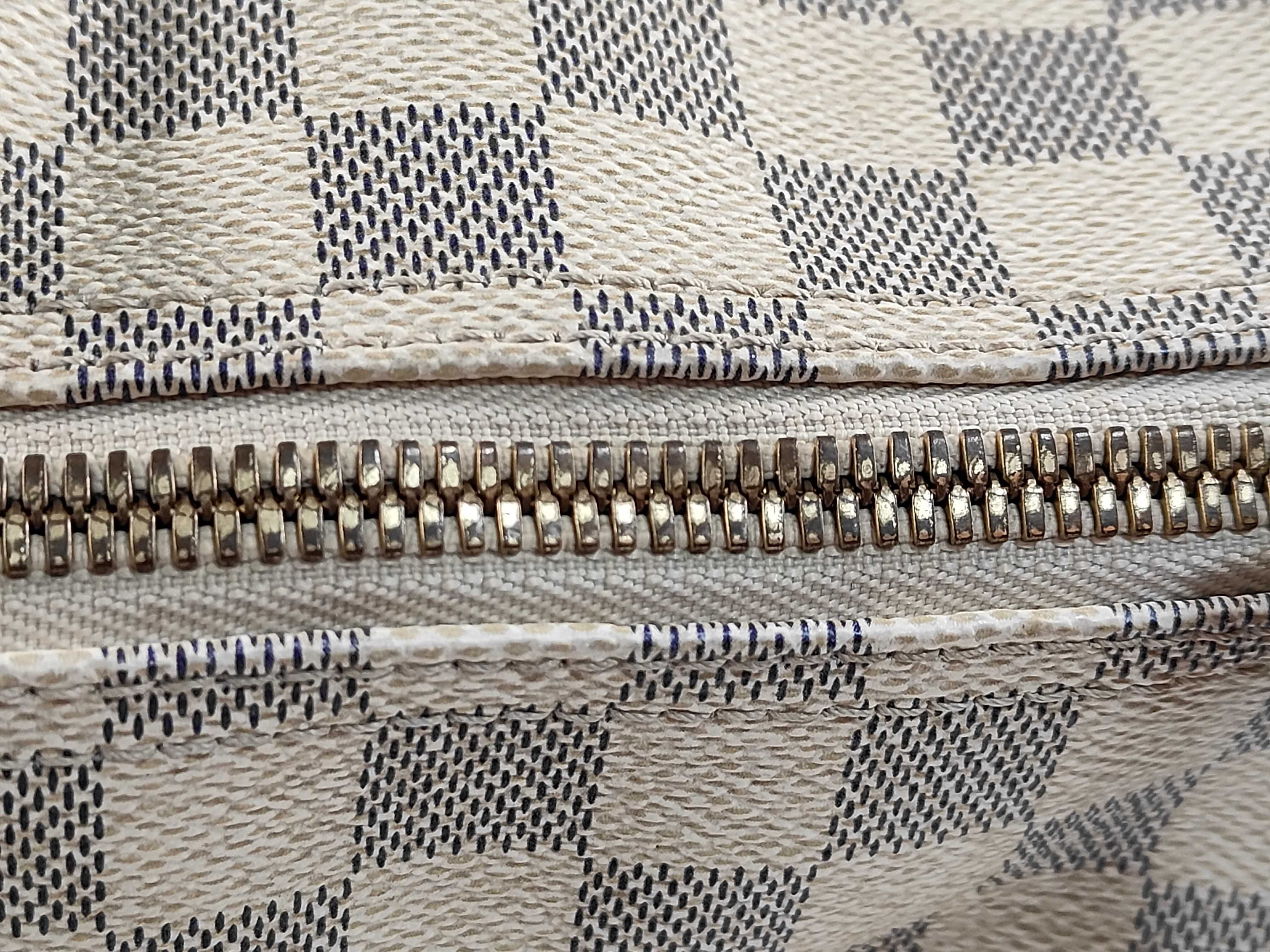 Damier Azur ID- Keepall 45 Canvas White Handbag GHW DU3103 Boston Bag — view 9