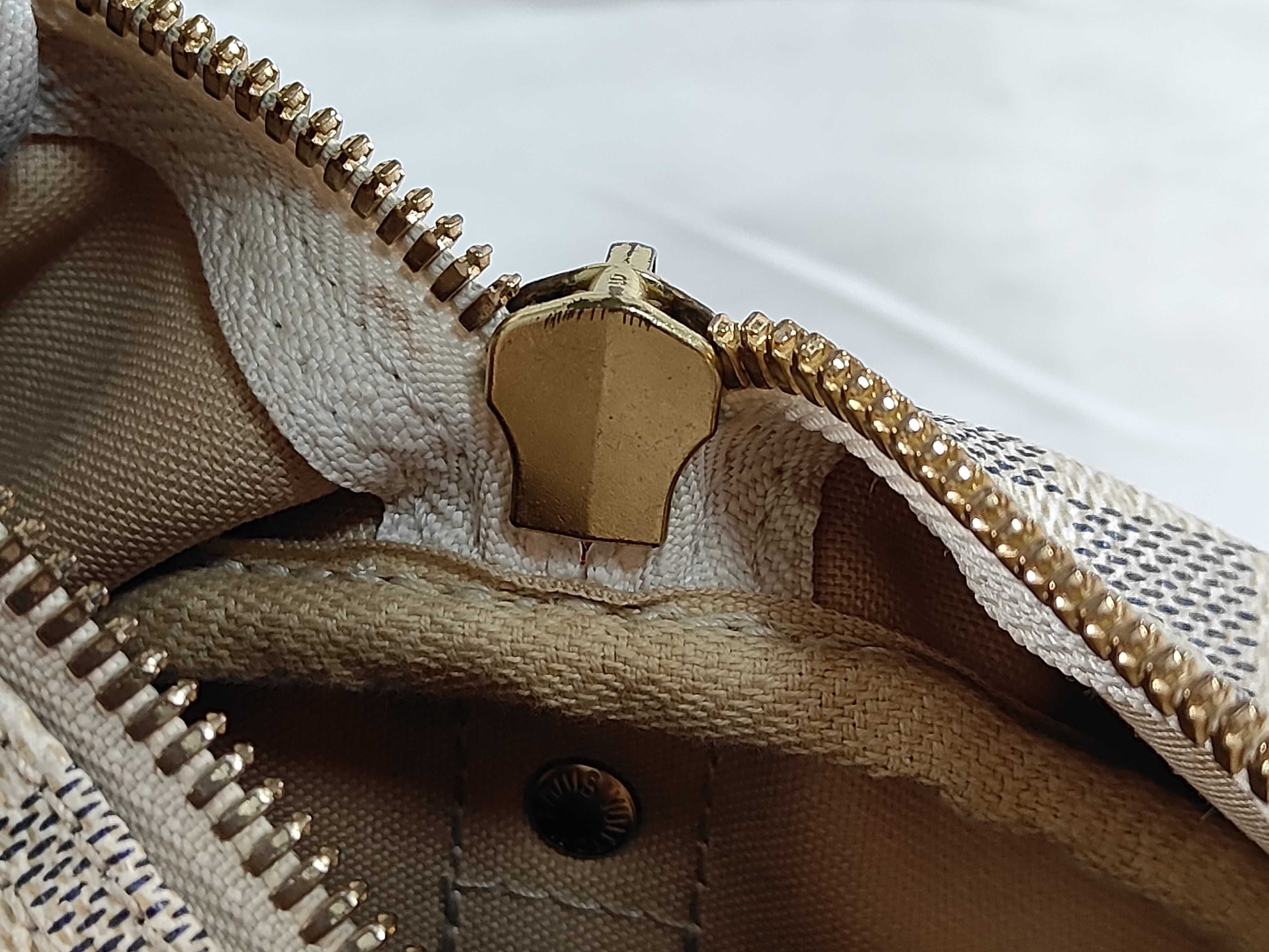 Damier Azur ID- Keepall 45 Canvas White Handbag GHW DU3103 Boston Bag — view 10