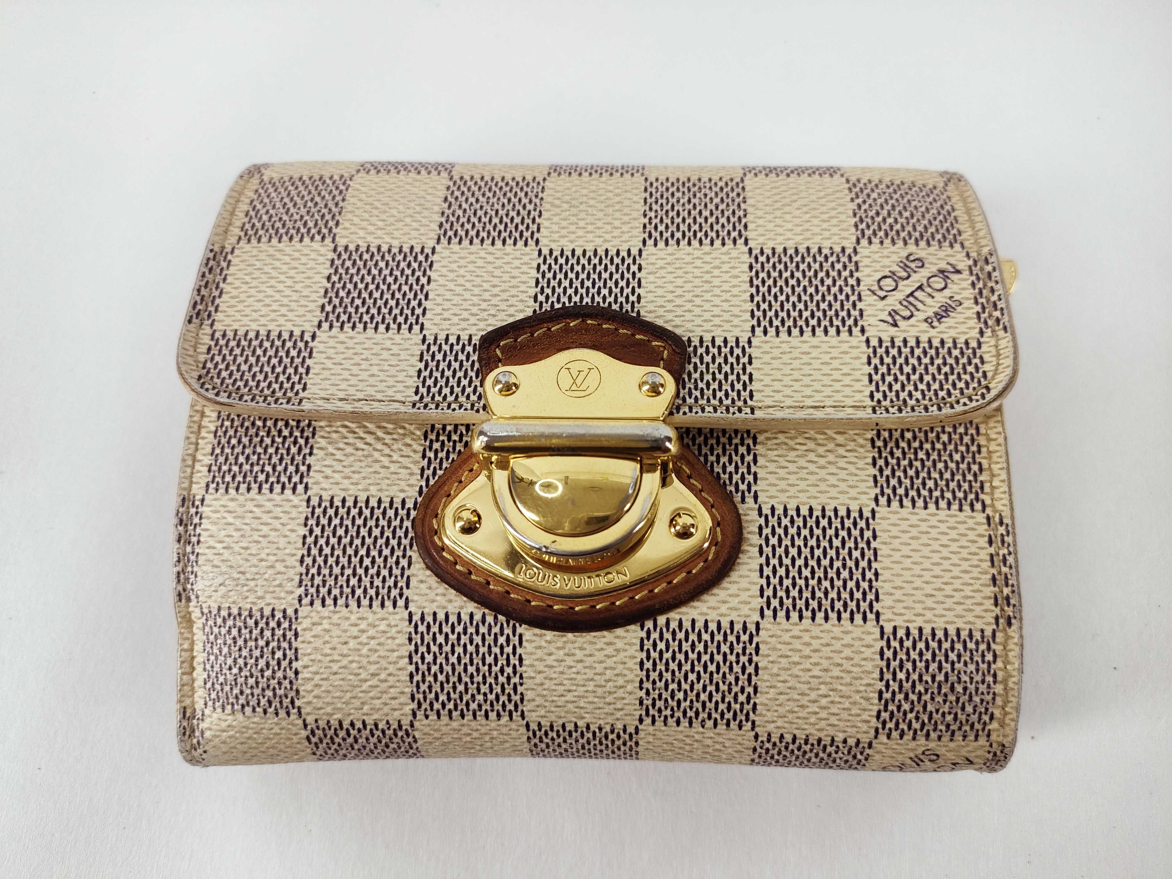 Damier Azur Louis Vuitton Fold Wallet Portefeuille Joy Damier Azur Wallet