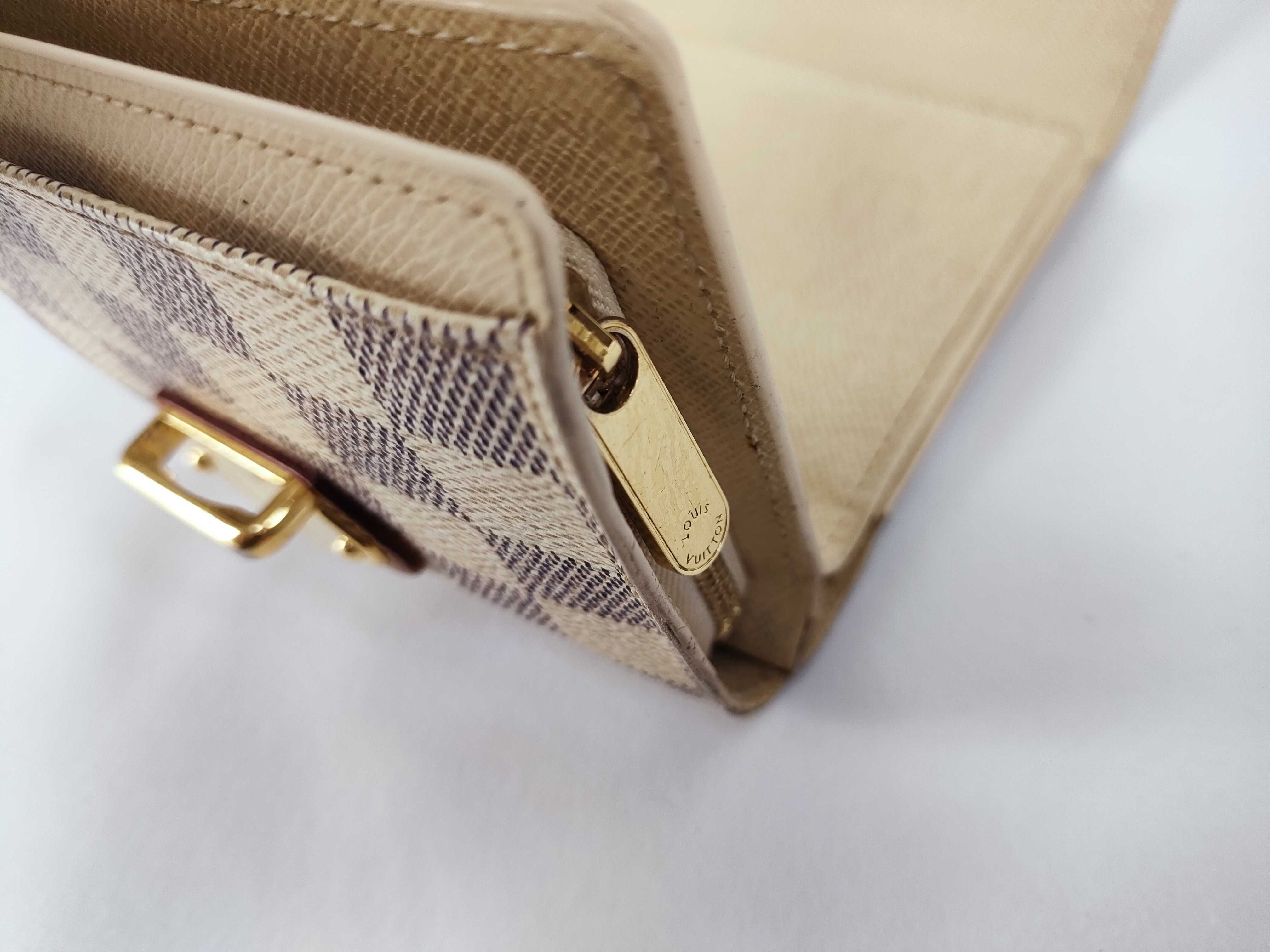 Damier Azur Louis Vuitton Fold Wallet Portefeuille Joy Damier Azur Wallet — view 12