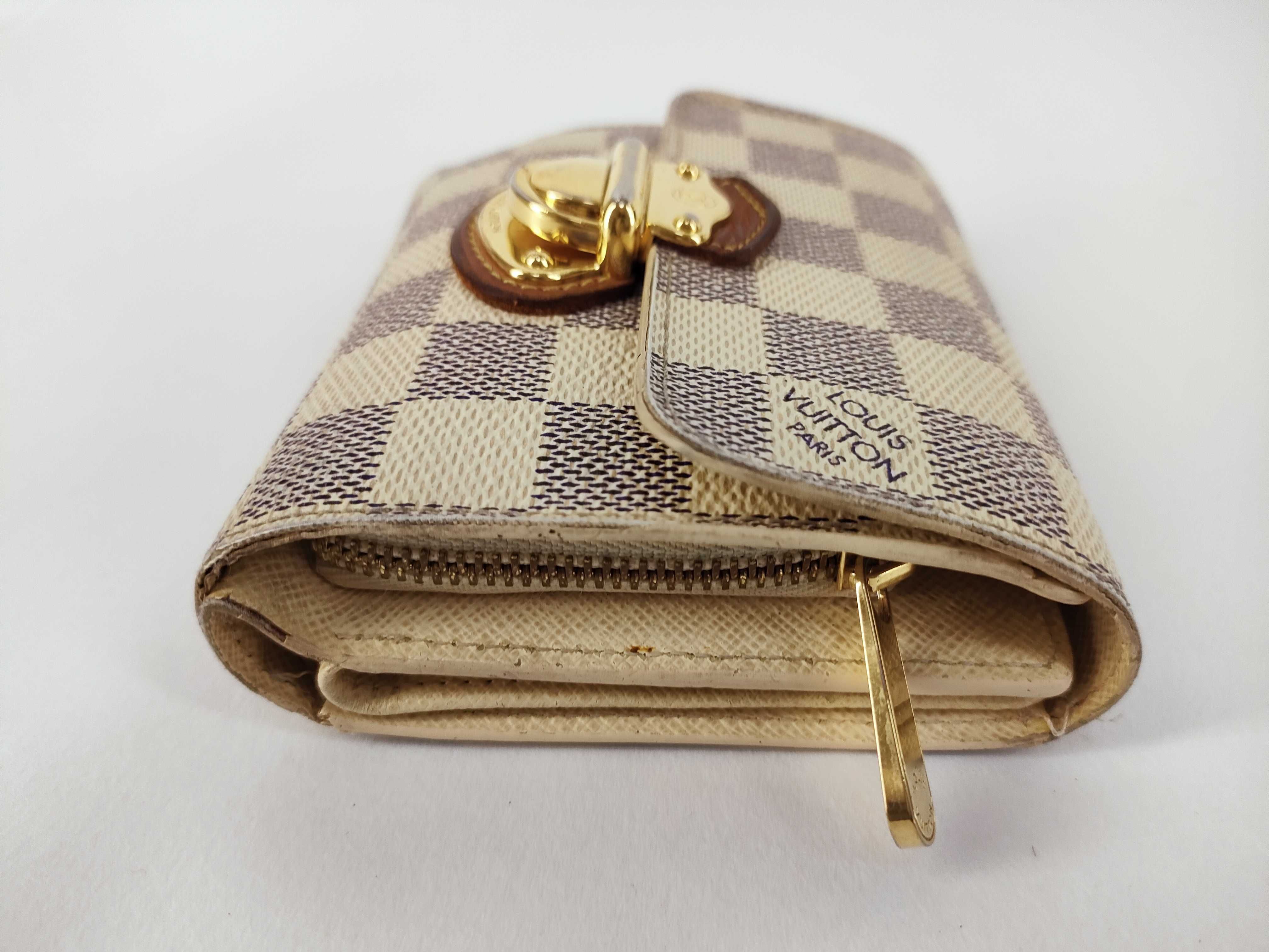 Damier Azur Louis Vuitton Fold Wallet Portefeuille Joy Damier Azur Wallet — view 4