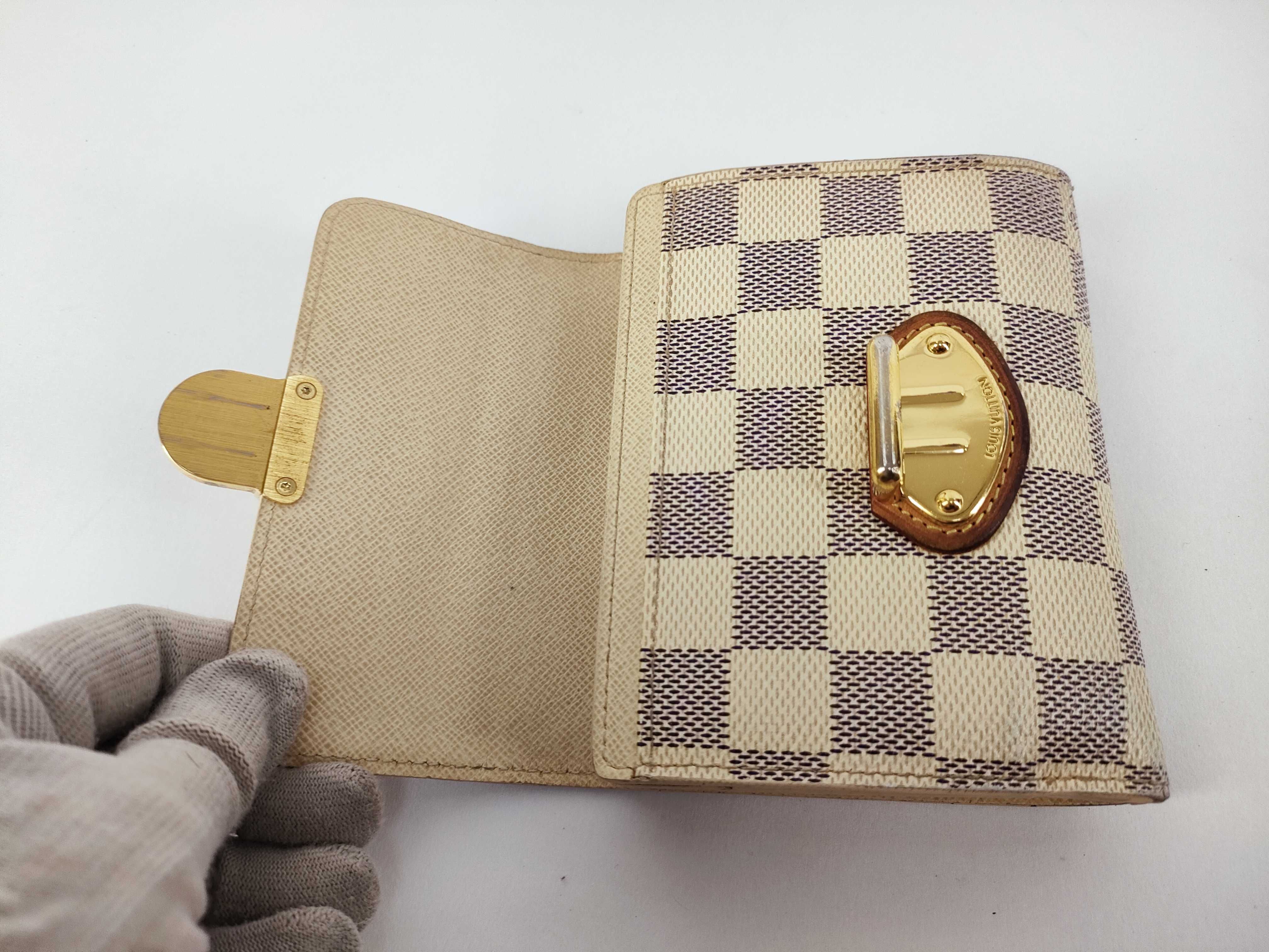 Damier Azur Louis Vuitton Fold Wallet Portefeuille Joy Damier Azur Wallet — view 7