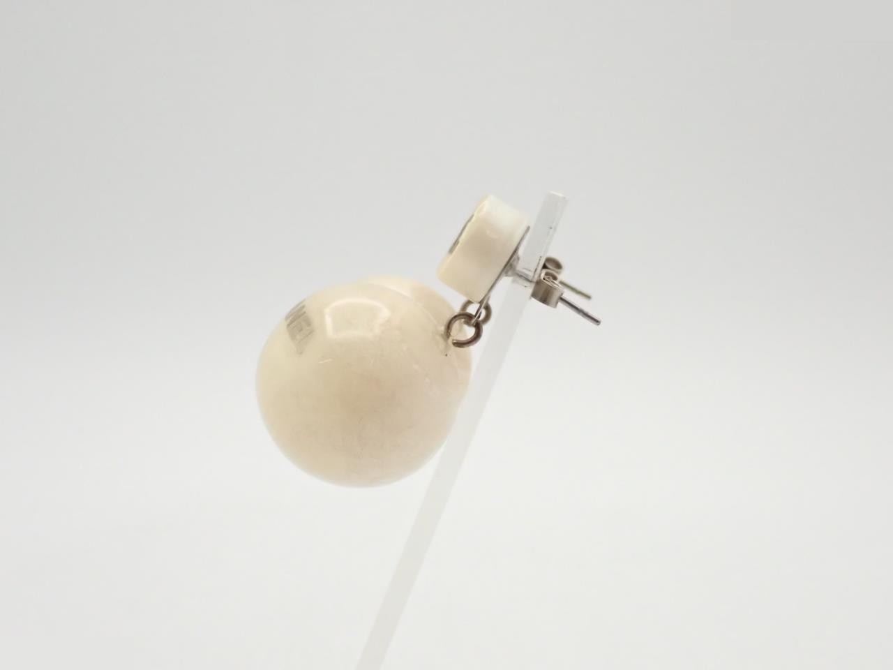 Coco Mark Silver Earrings — view 3