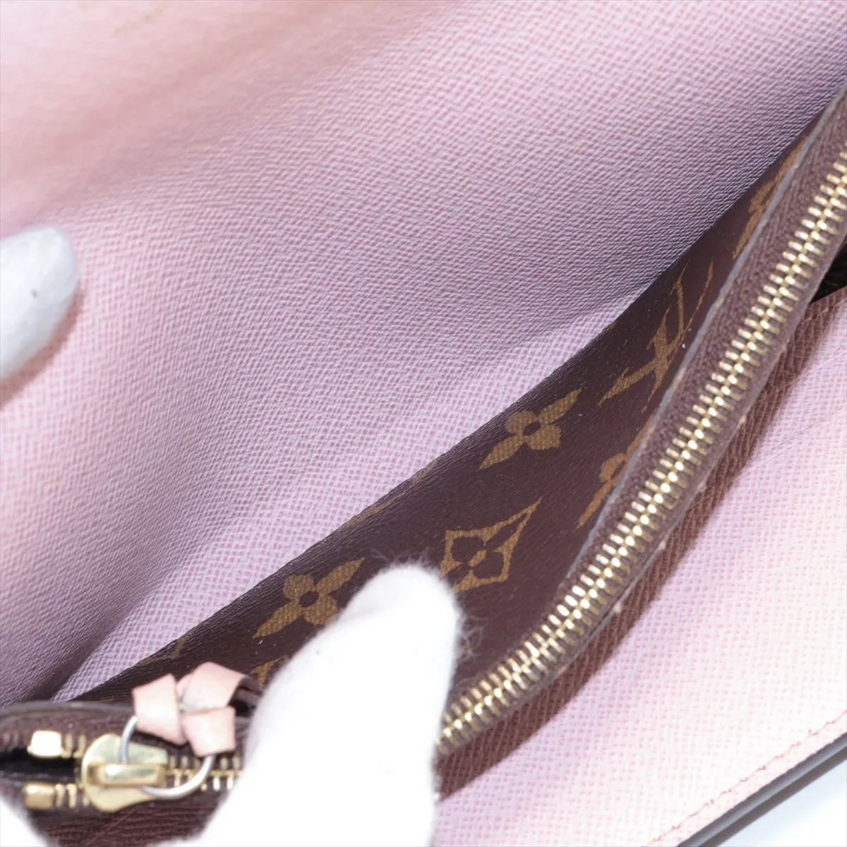 Monogram Portefeuille Josephine M41739 GI3127 Brown x Pink Long Wallet — view 6