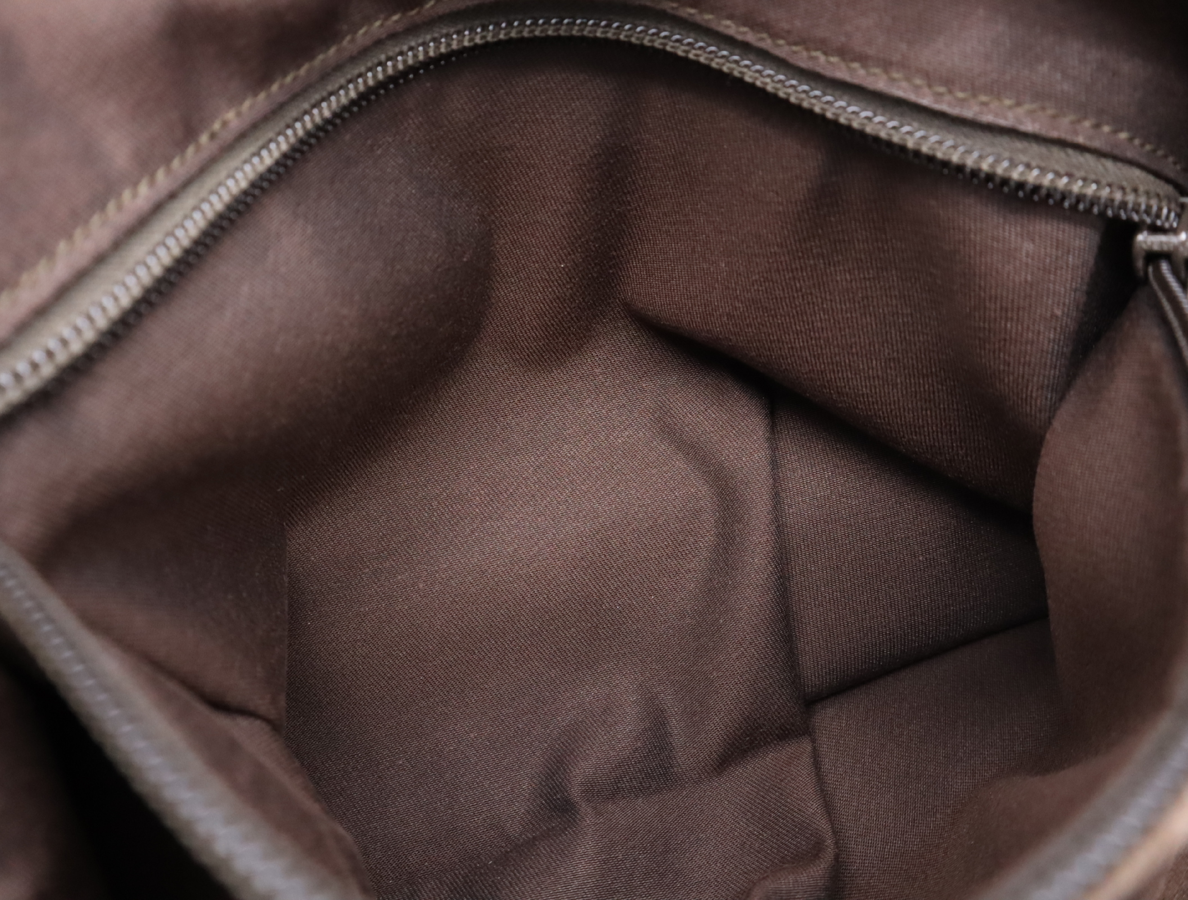 189752 Canvas x Leather GG Canvas Tote Bag Brown Silver Hardware Tote Bag — view 13