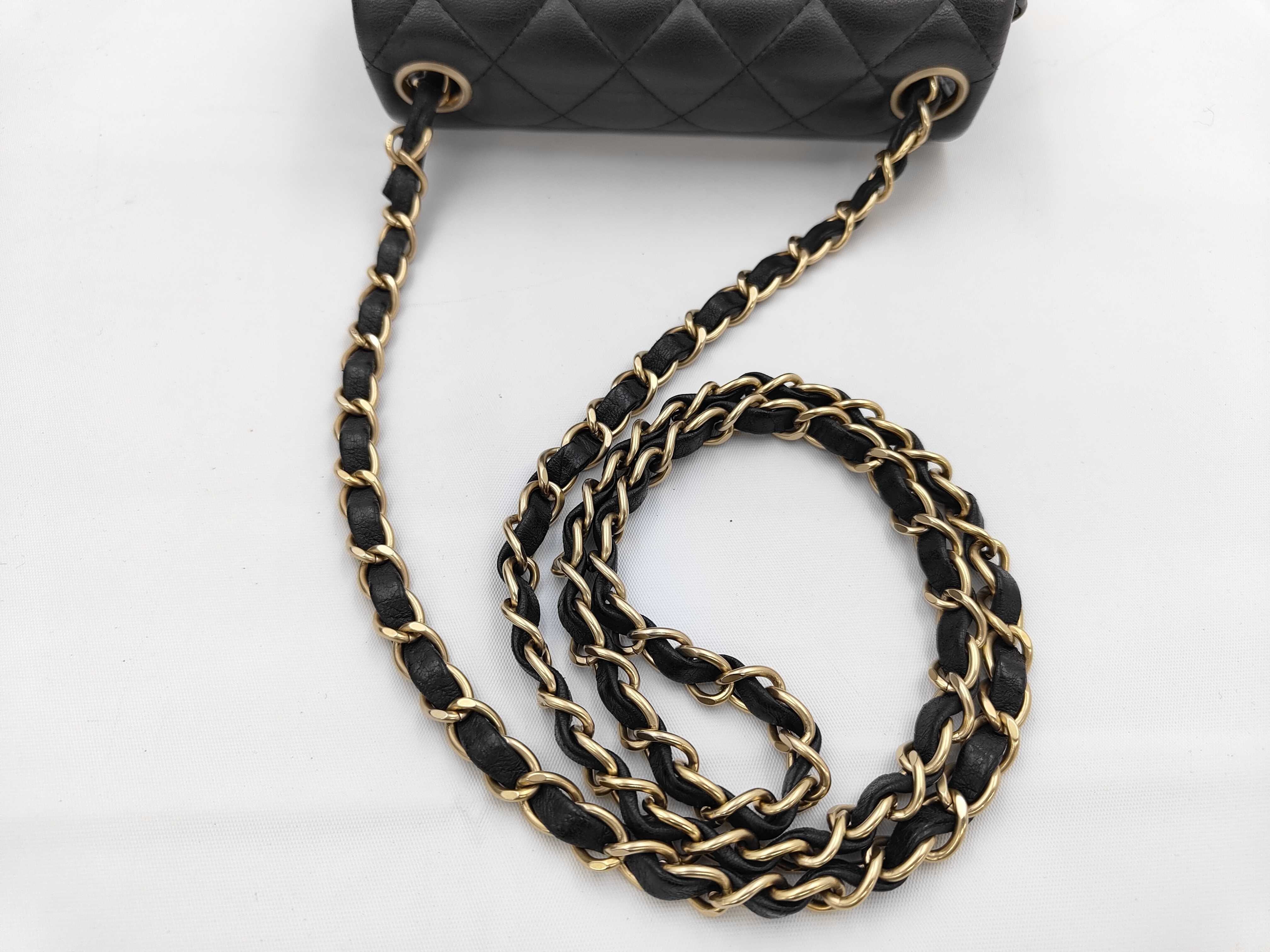 Matelassé Mini Chain Shoulder Bag, Black, Serial Number 17 — view 3