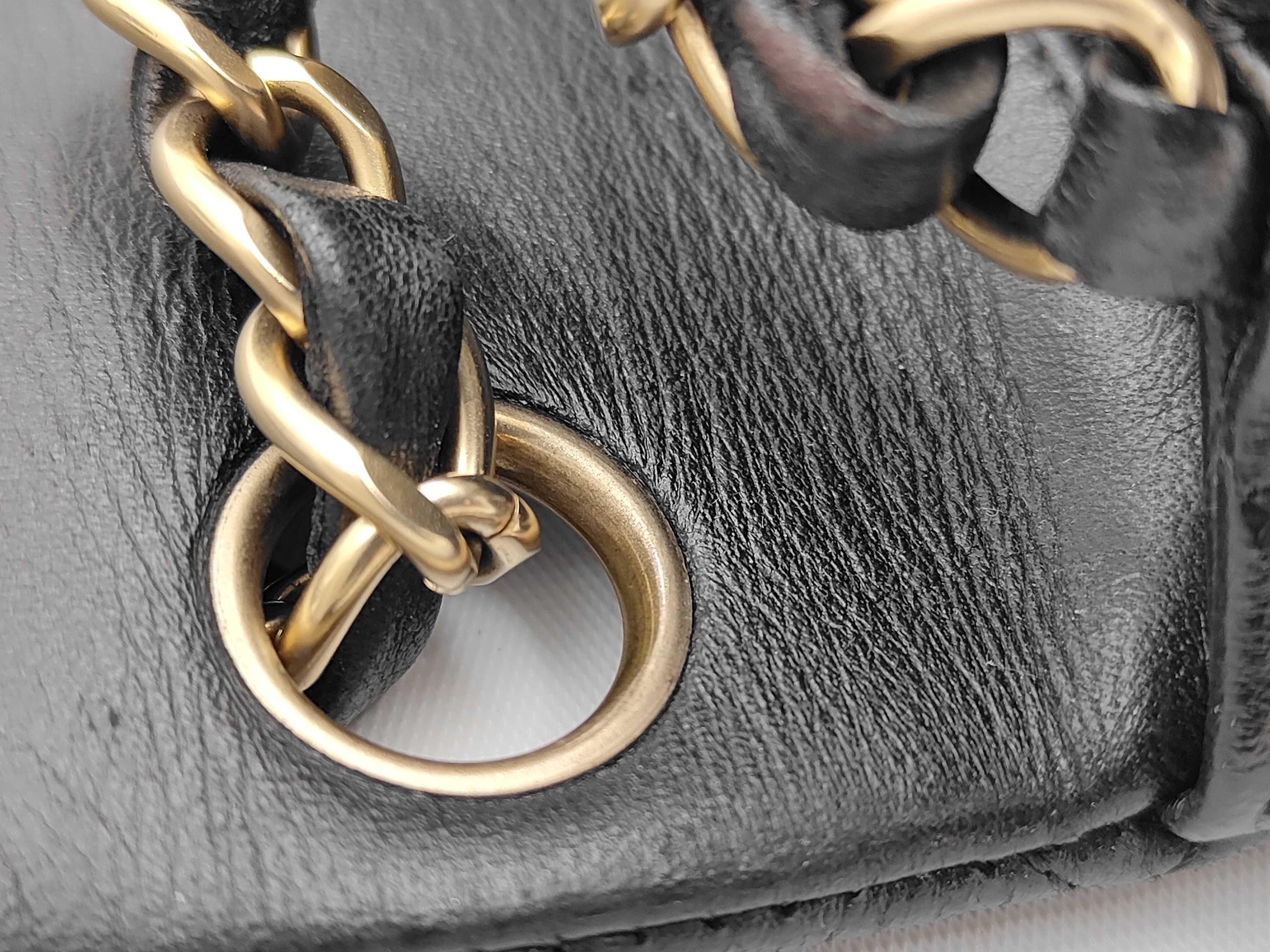 Matelassé Mini Chain Shoulder Bag, Black, Serial Number 17 — view 7