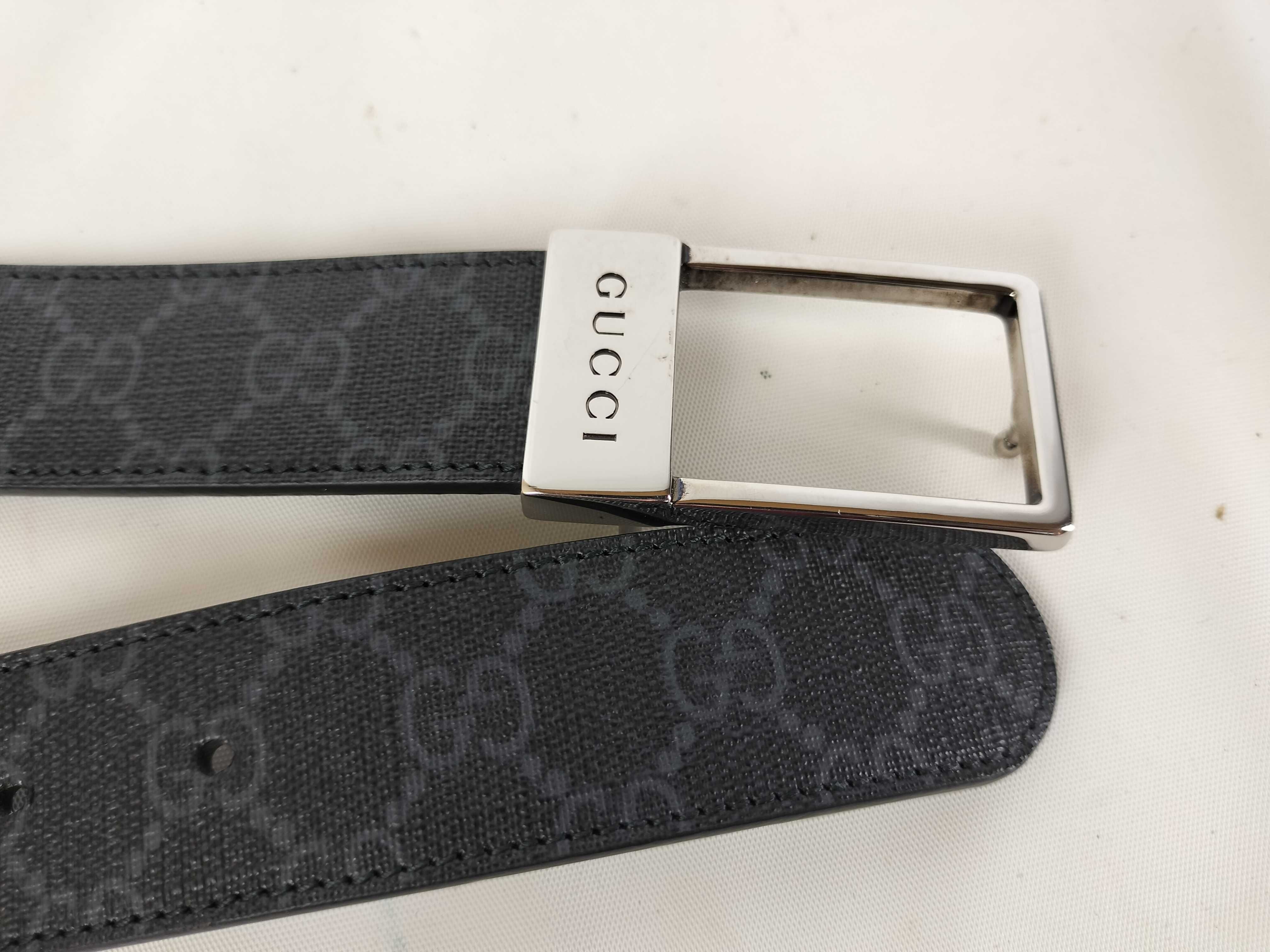 Black GG Silver Hardware Belt — view 3