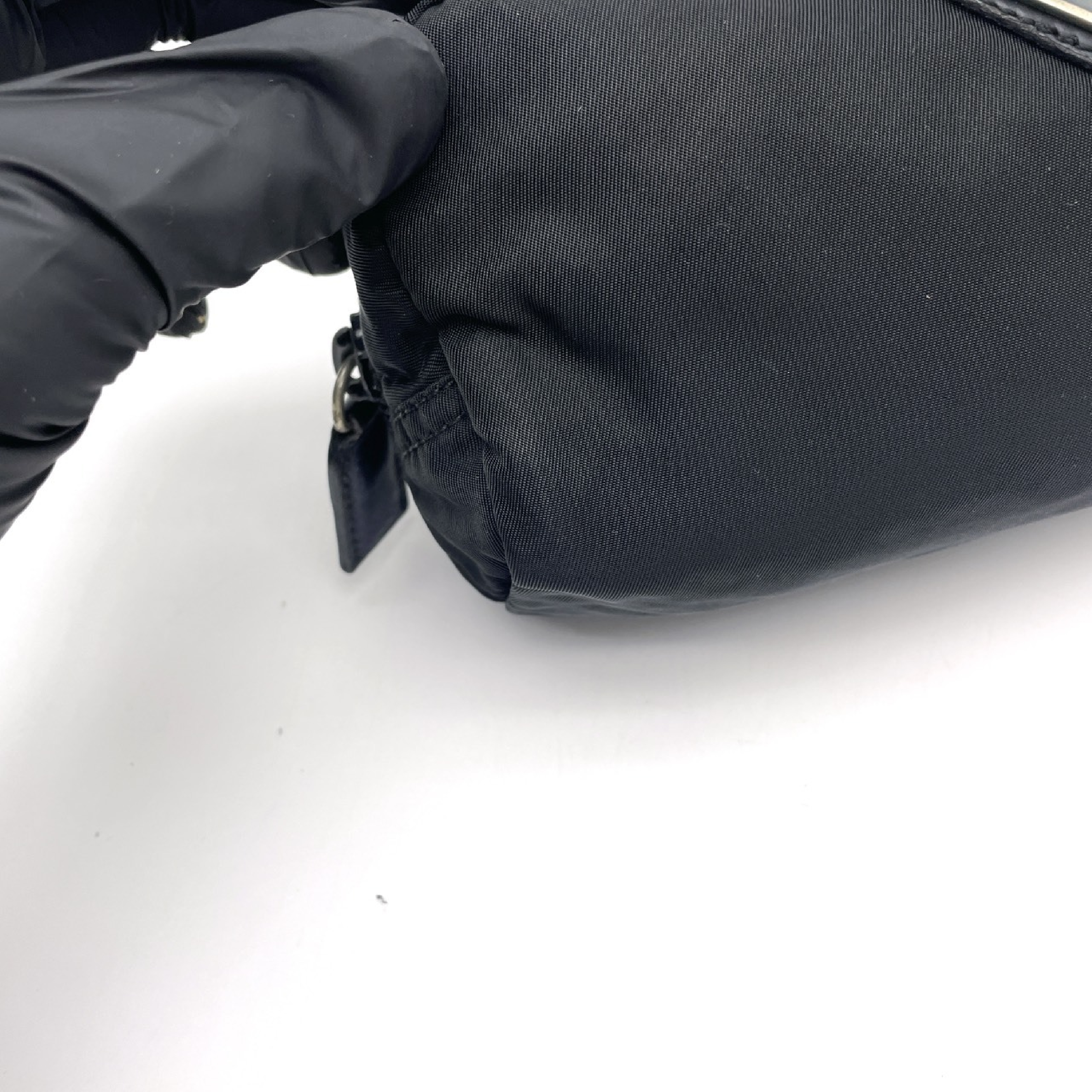 Nylon Triangle Logo Pouch — view 7