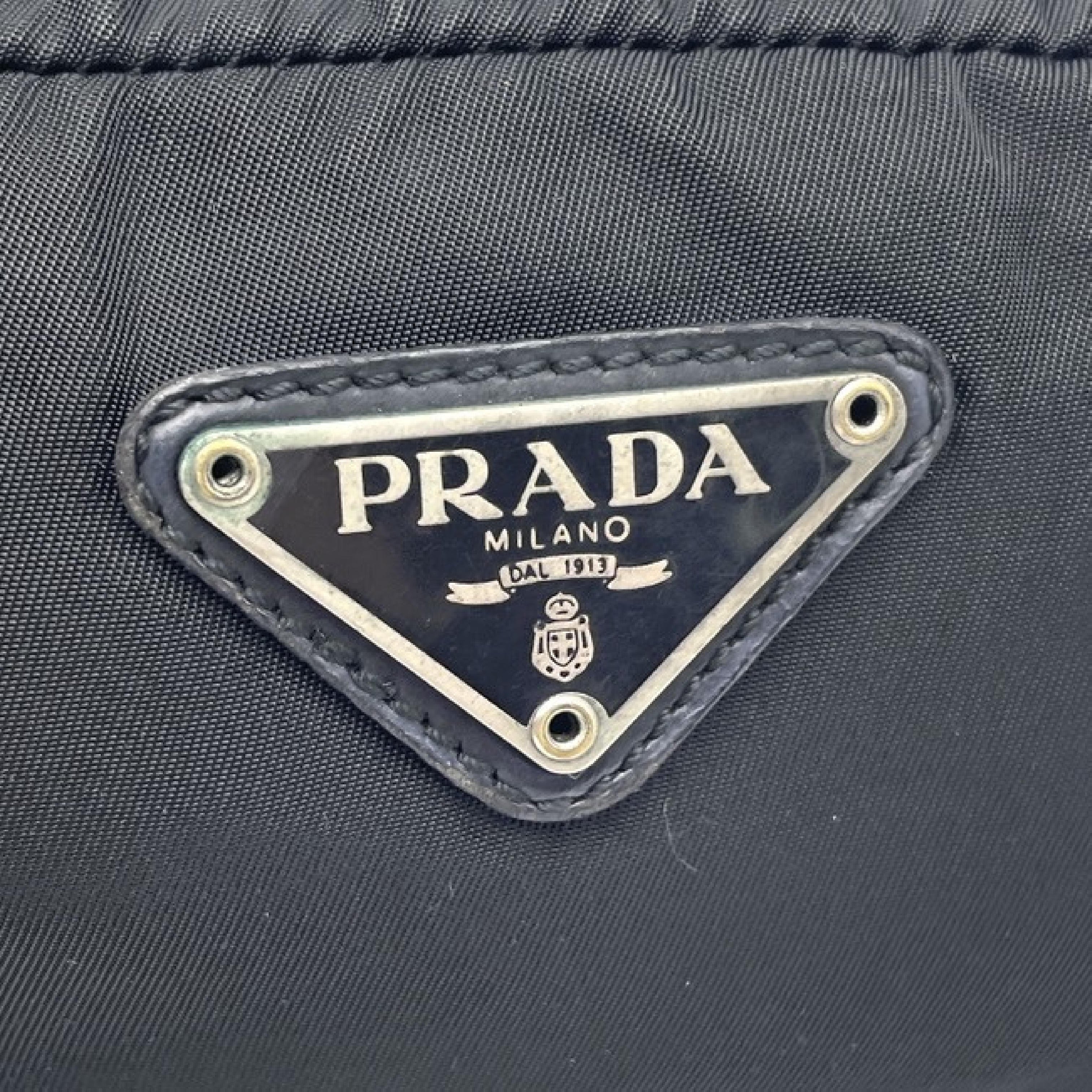 Nylon Triangle Logo Pouch — view 8
