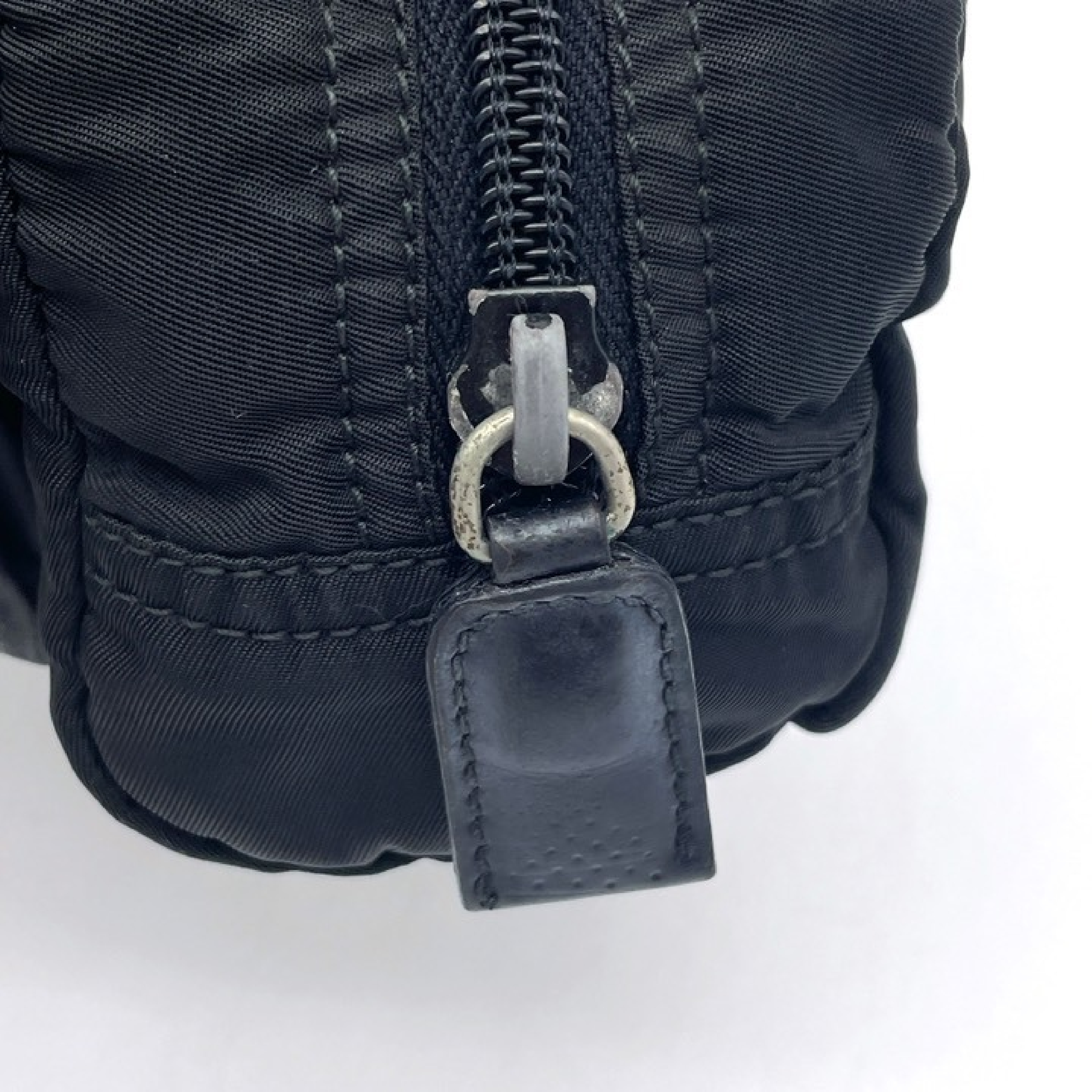 Nylon Triangle Logo Pouch — view 9