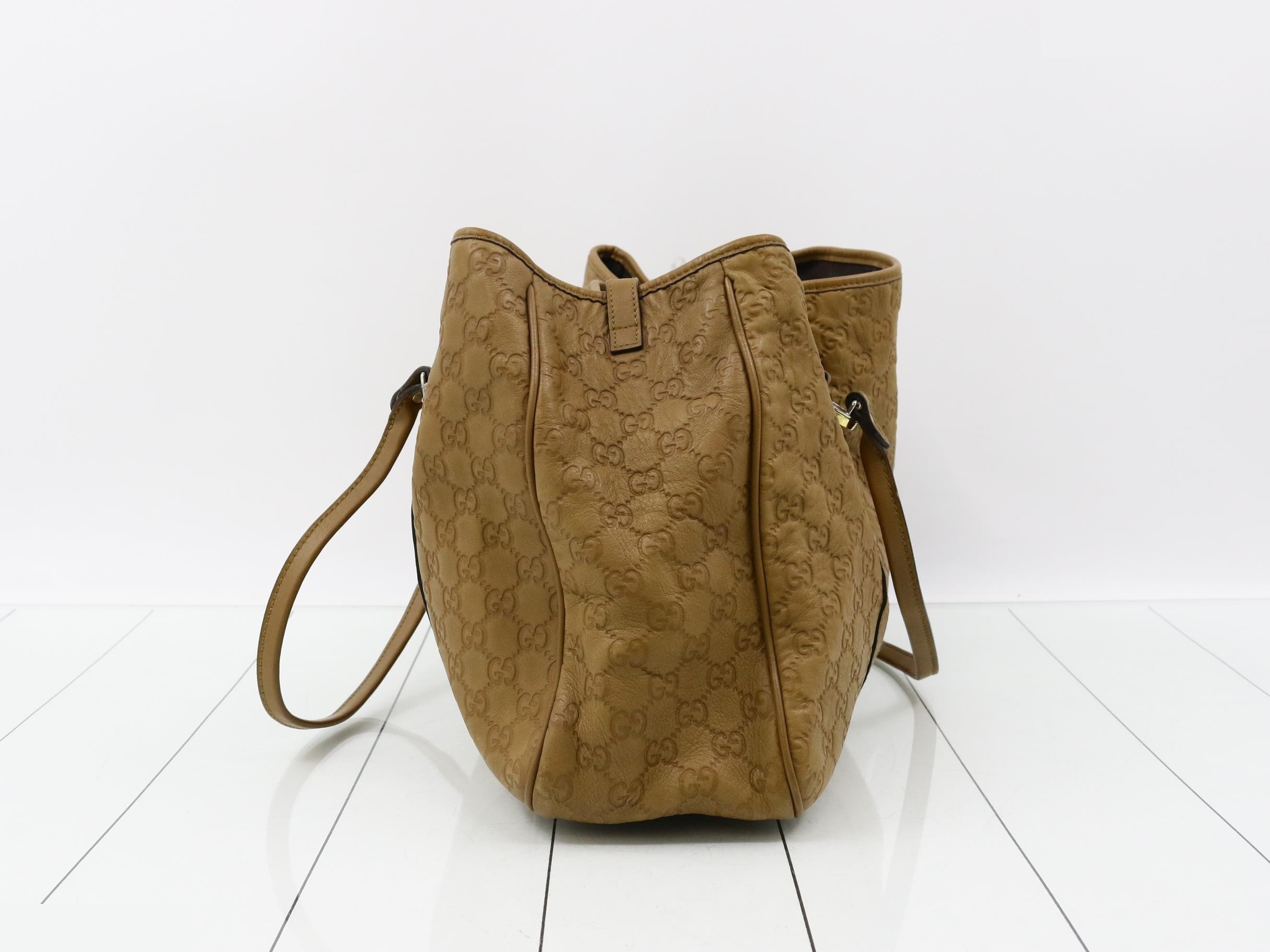 Guccissima tote bag with combination hardware, light brown. — view 4