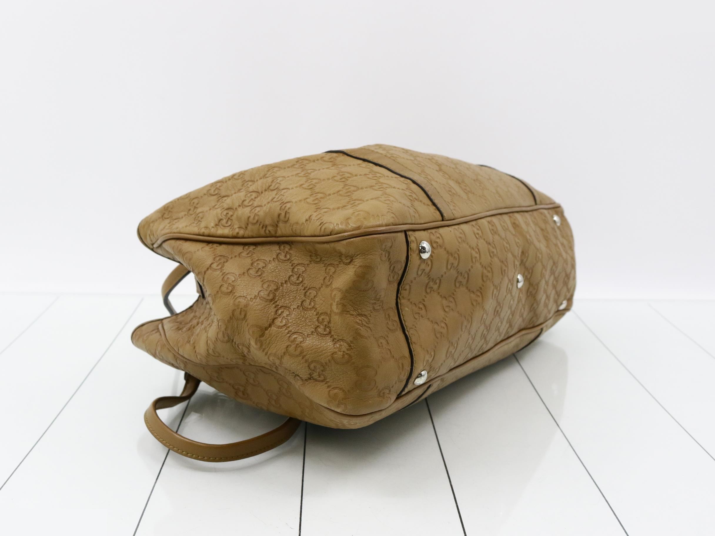 Guccissima tote bag with combination hardware, light brown. — view 5