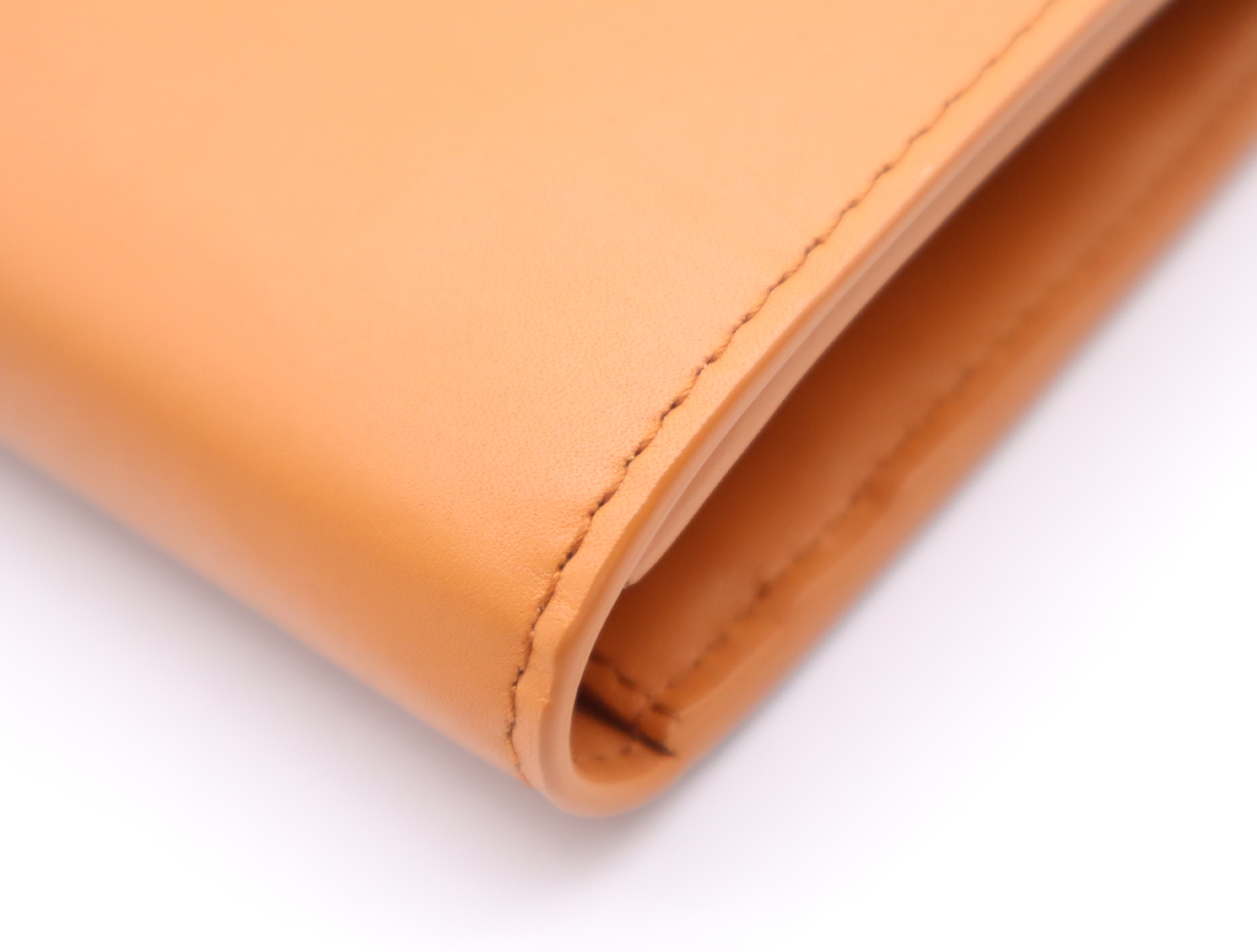 French Calf Continental Long Wallet, Orange, with Box and Dust Bag. — view 9