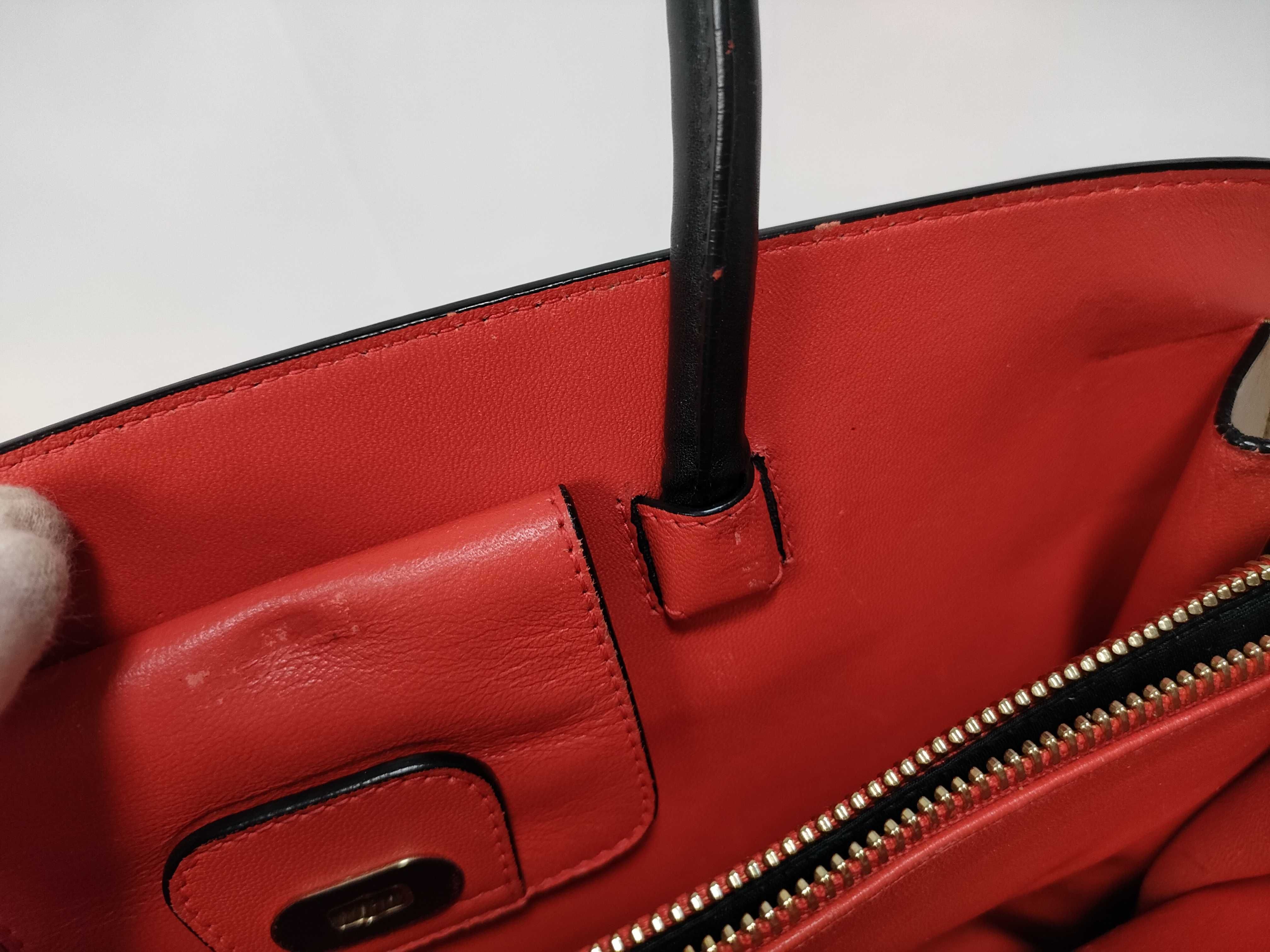 FR- Isabella Rossellini Leather Handbag Beige — view 11