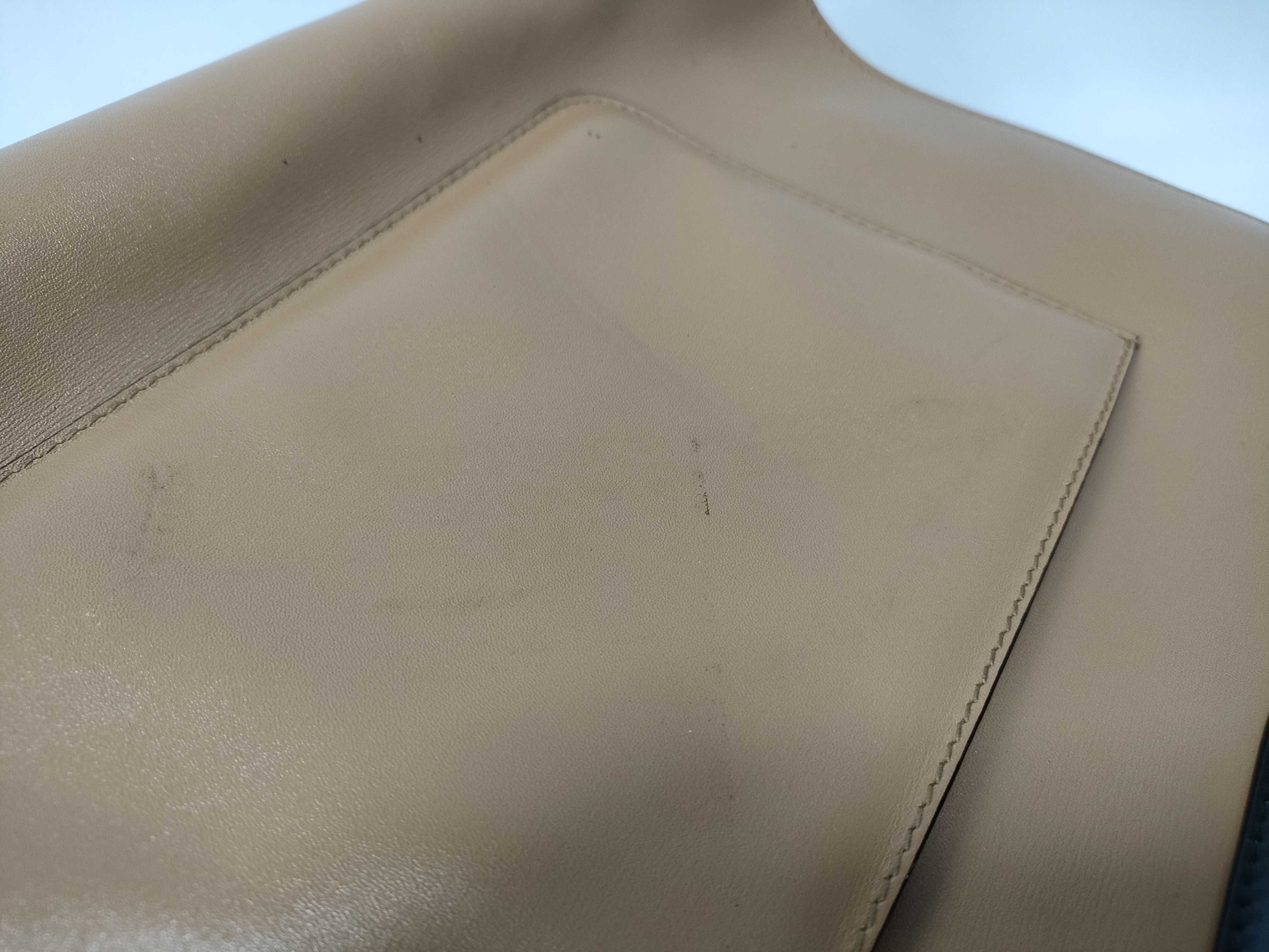 FR- Isabella Rossellini Leather Handbag Beige — view 6