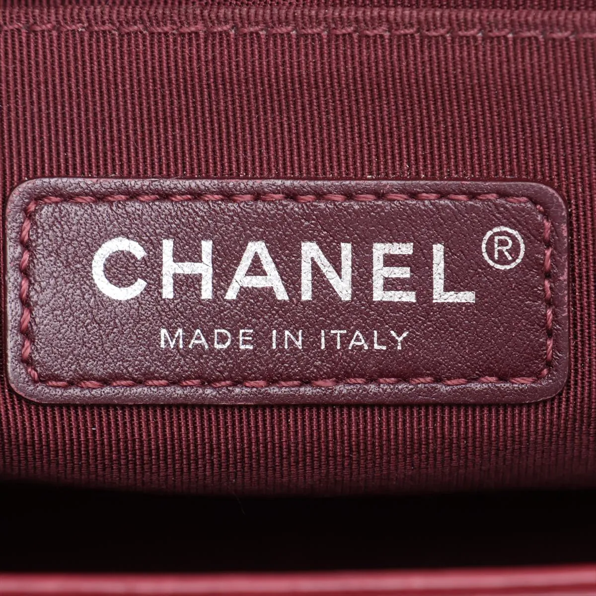 Boy Chanel 25 Vintage Calfskin Chain Shoulder Bag, Bordeaux, Gunmetal Hardware, 23287162, Serial Number 23-series, A67086 — view 9