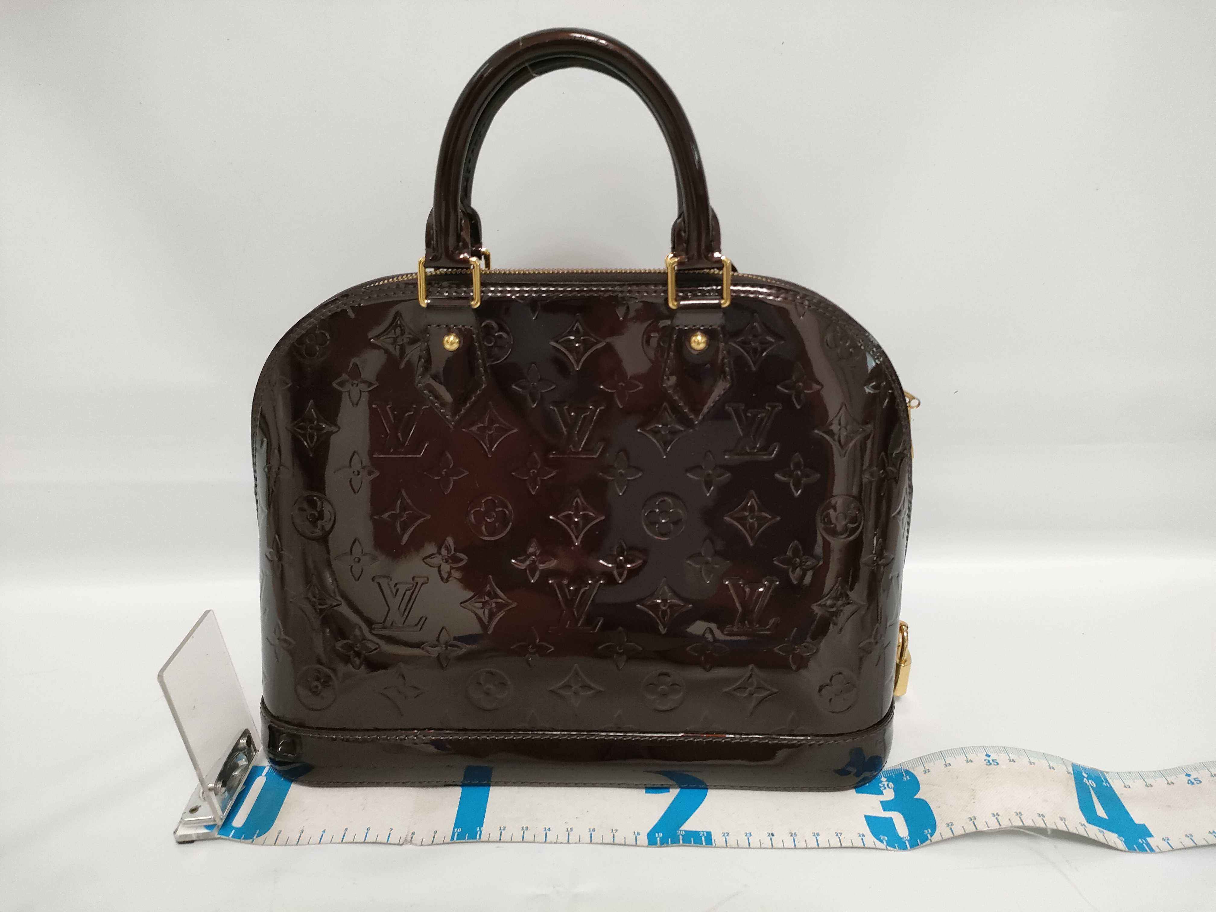 Vernis Alma PM M91611, serial number unclear, Bordeaux handbag — view 2