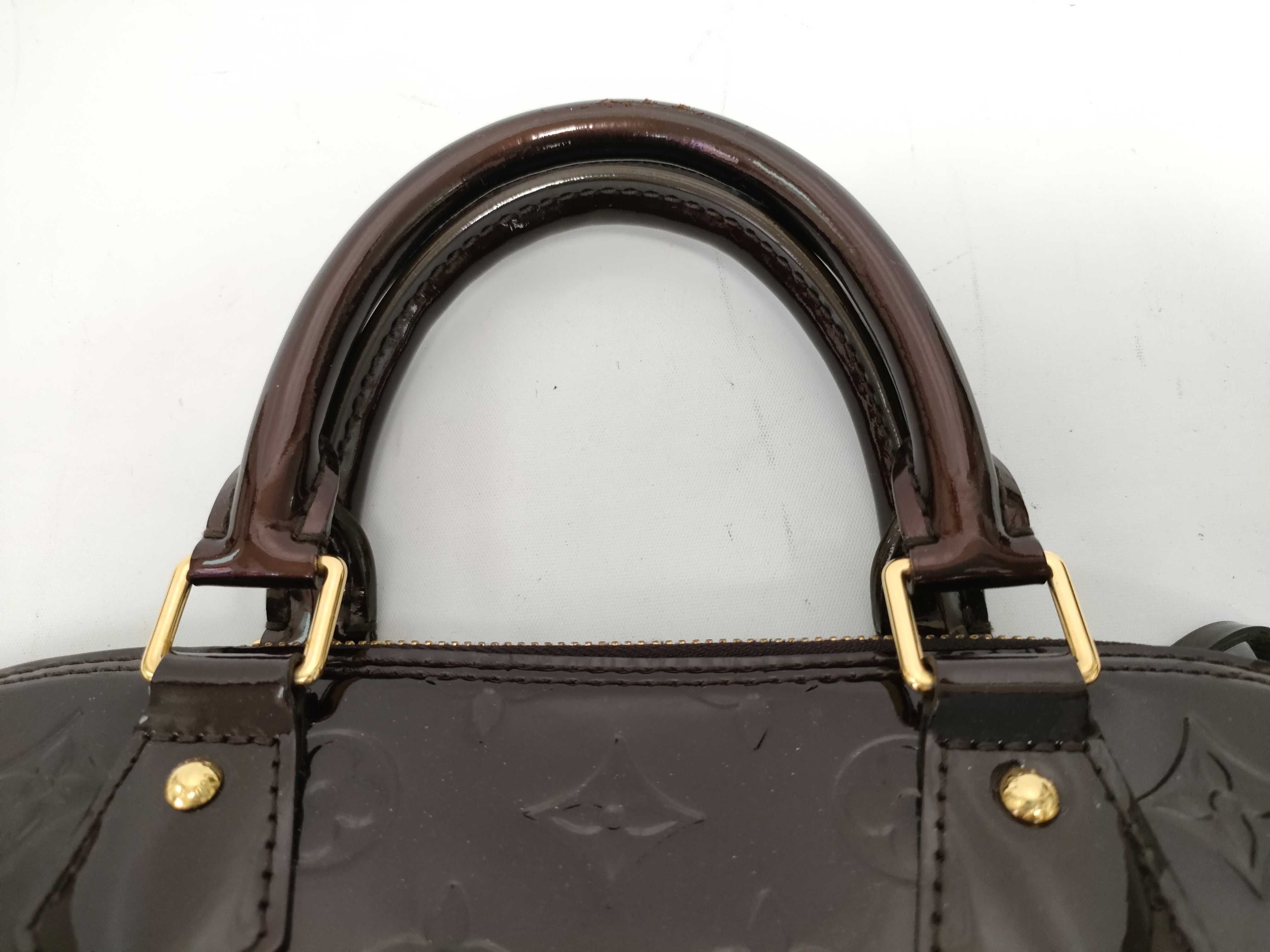 Vernis Alma PM M91611, serial number unclear, Bordeaux handbag — view 3
