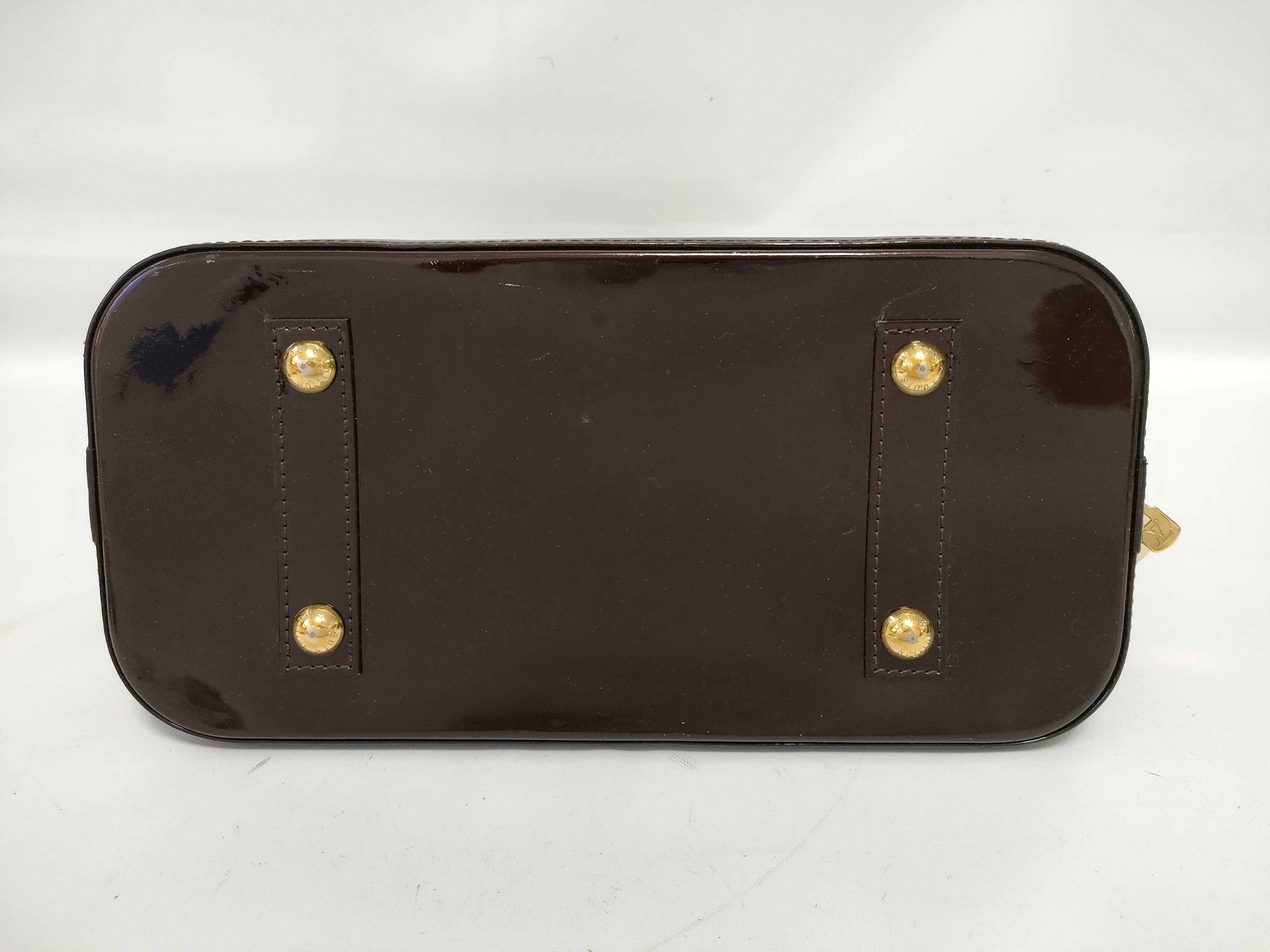 Vernis Alma PM M91611, serial number unclear, Bordeaux handbag — view 4