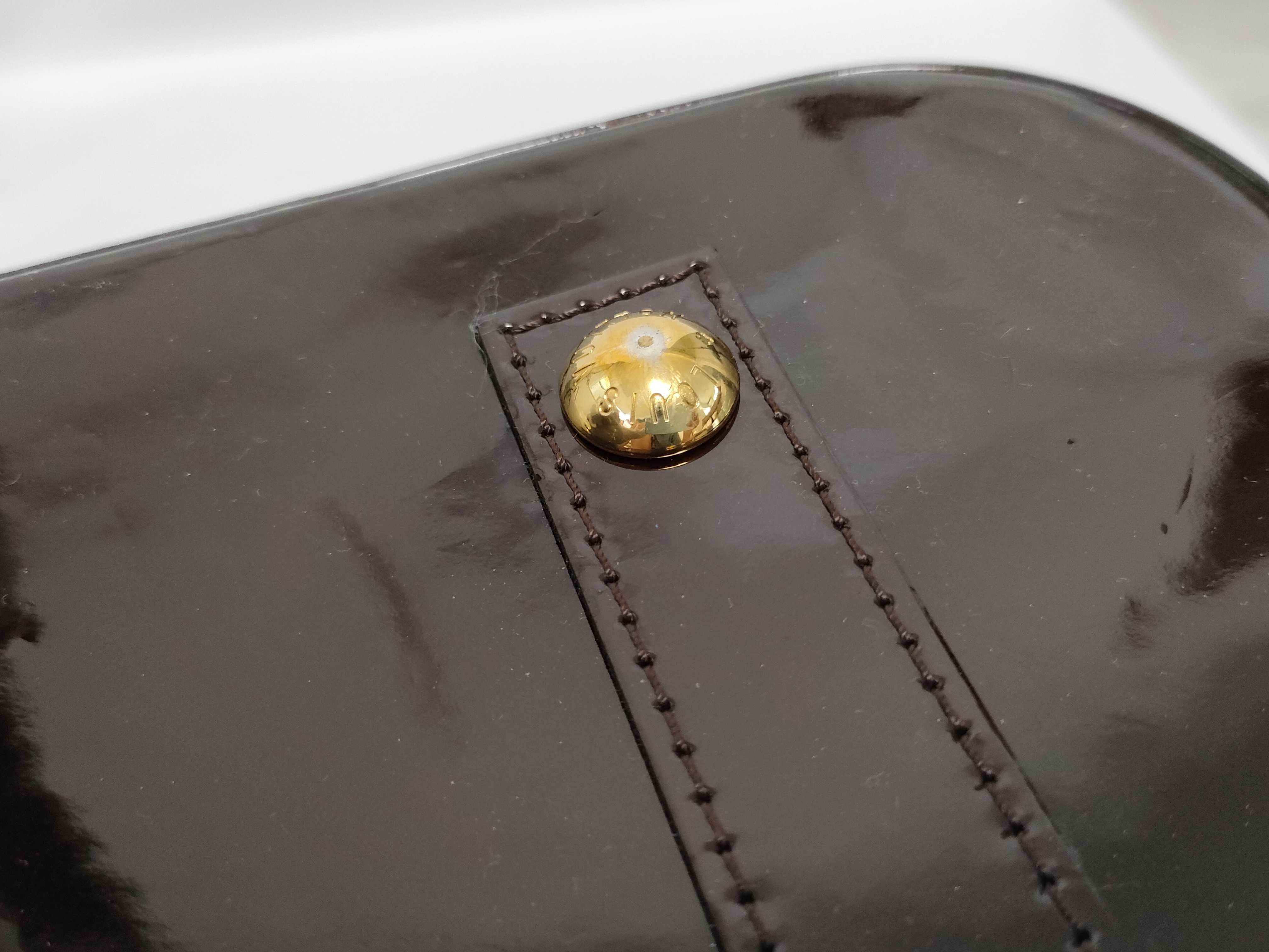 Vernis Alma PM M91611, serial number unclear, Bordeaux handbag — view 5