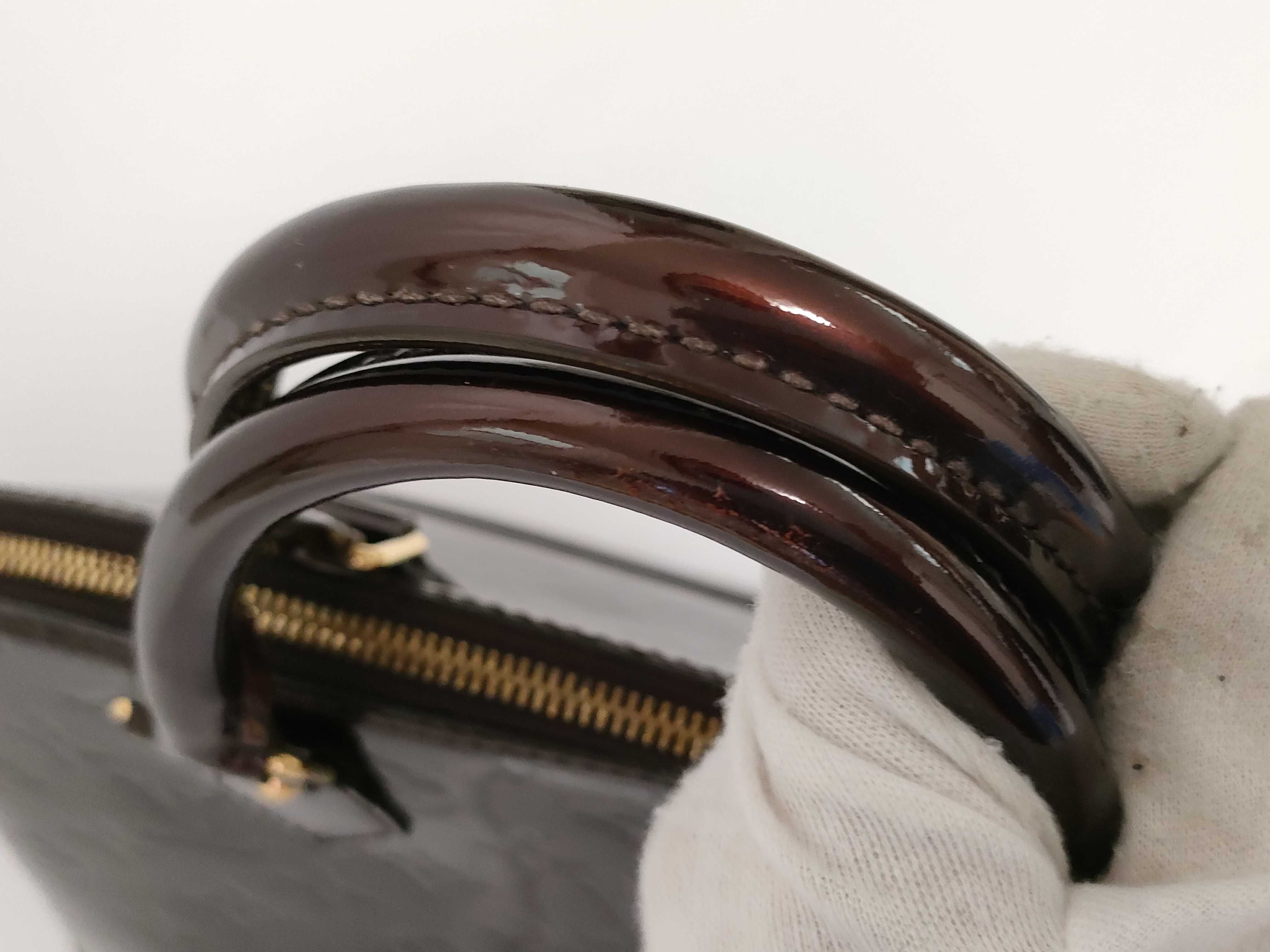 Vernis Alma PM M91611, serial number unclear, Bordeaux handbag — view 9