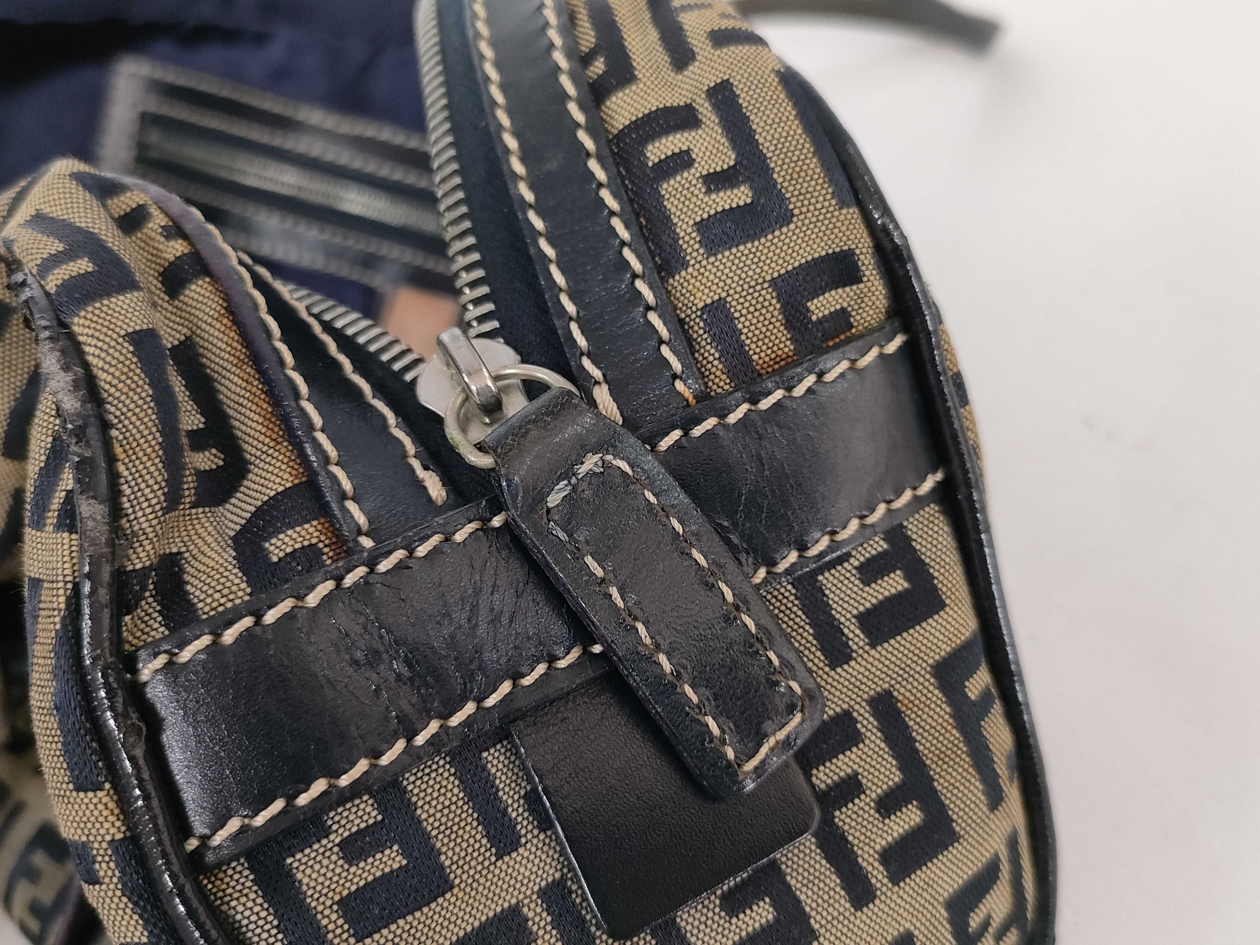 Zucca pattern Boston bag, navy handbag — view 15