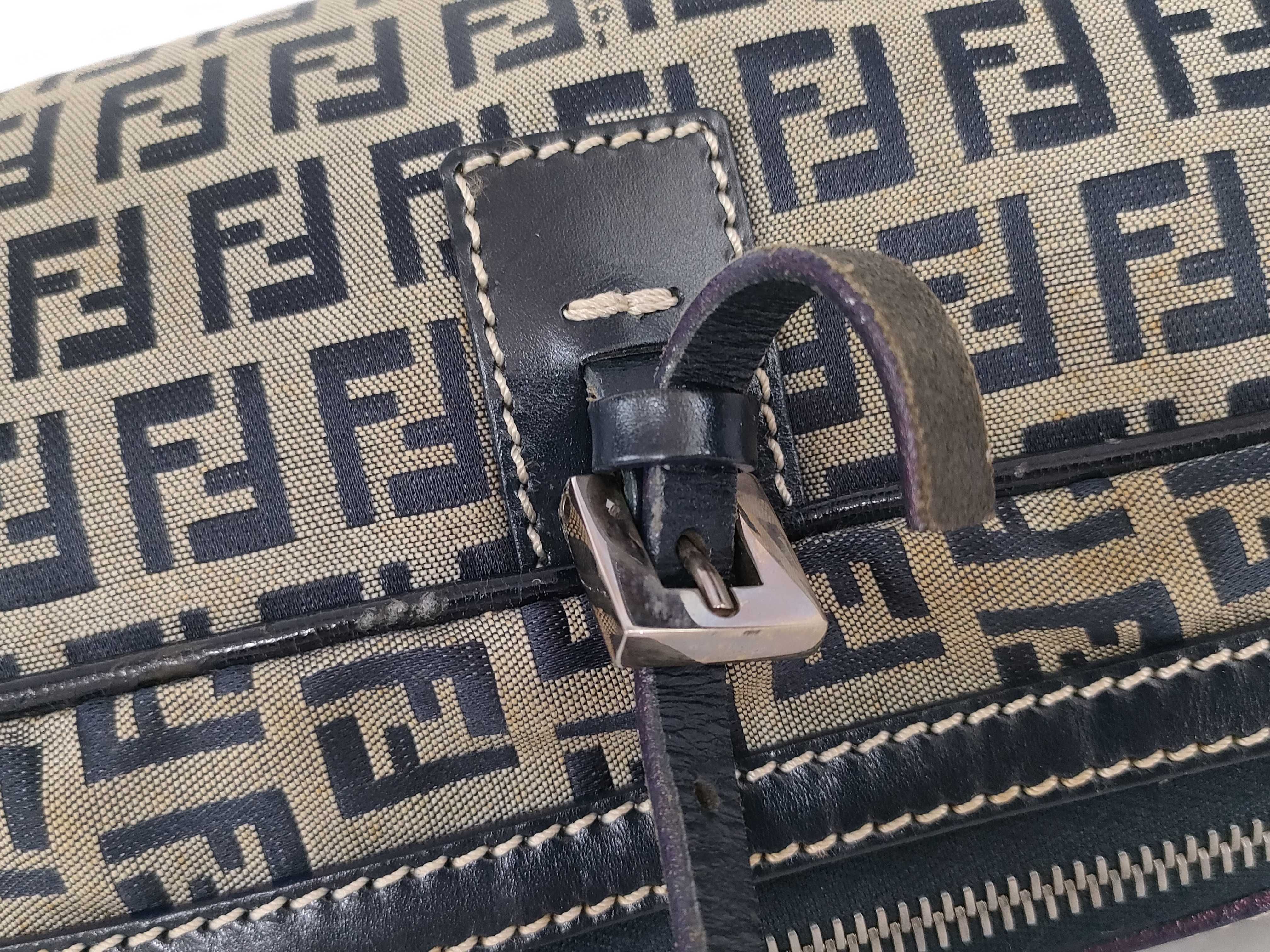 Zucca pattern Boston bag, navy handbag — view 5