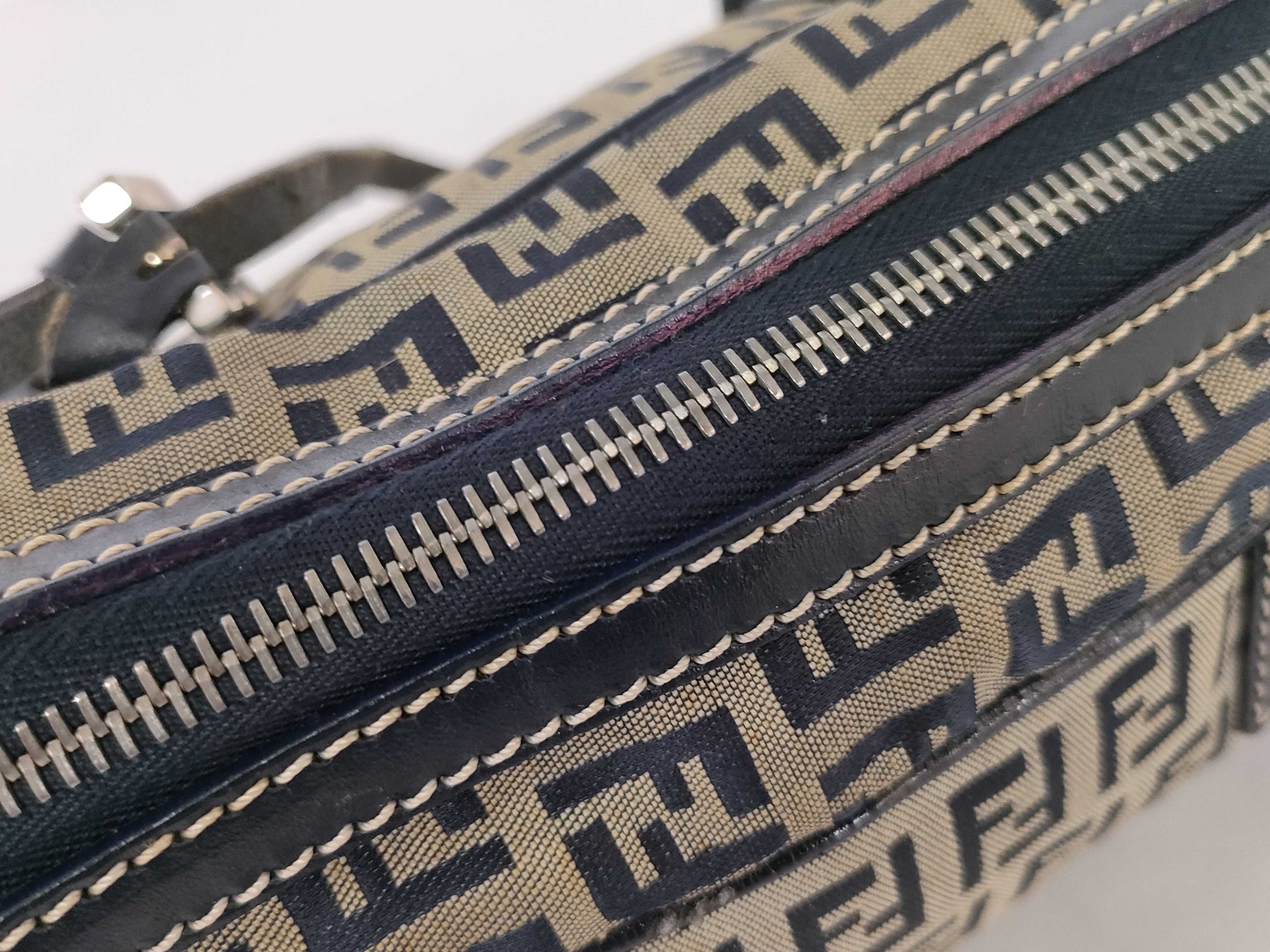 Zucca pattern Boston bag, navy handbag — view 8