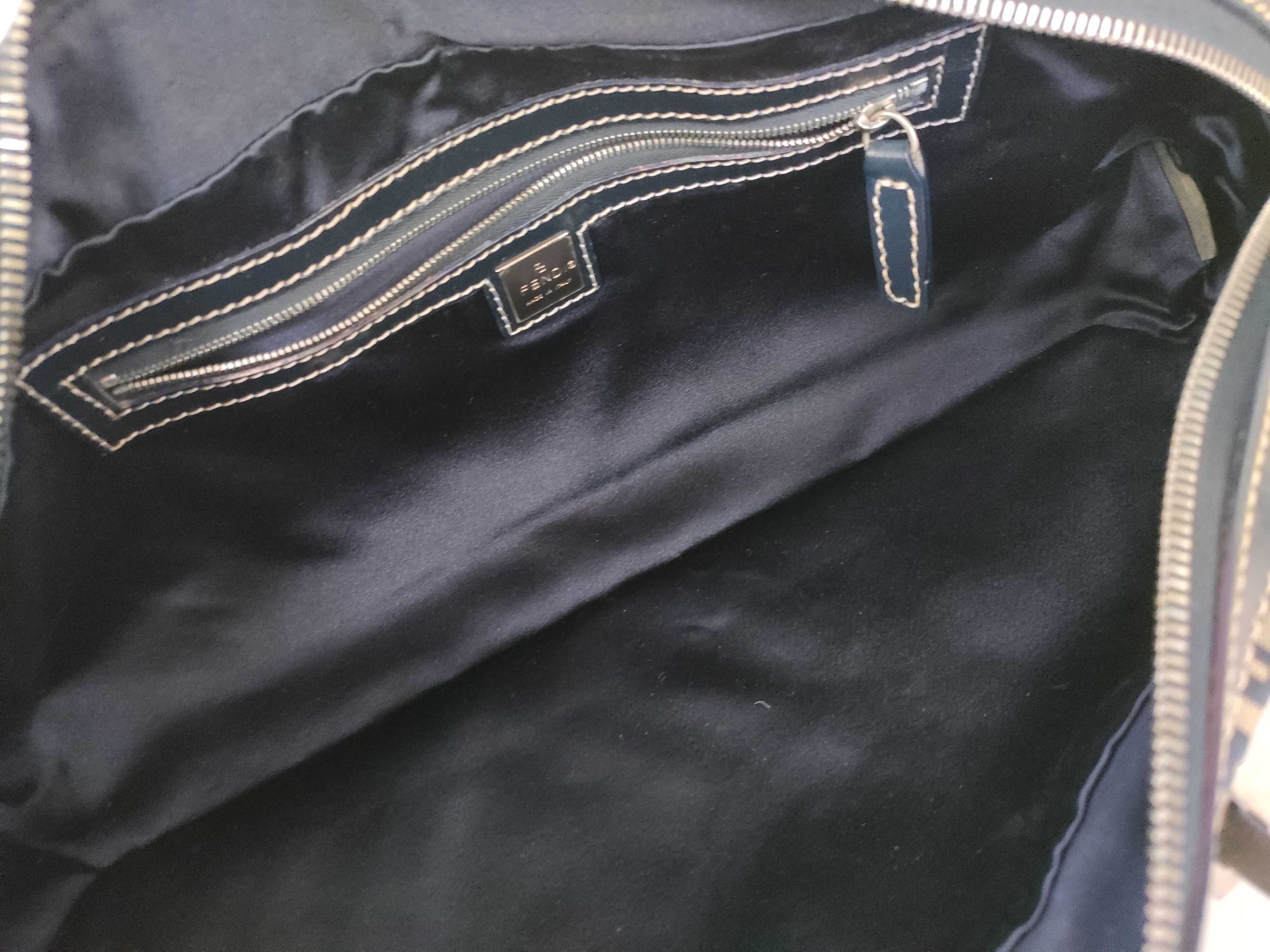 Zucca pattern Boston bag, navy handbag — view 9