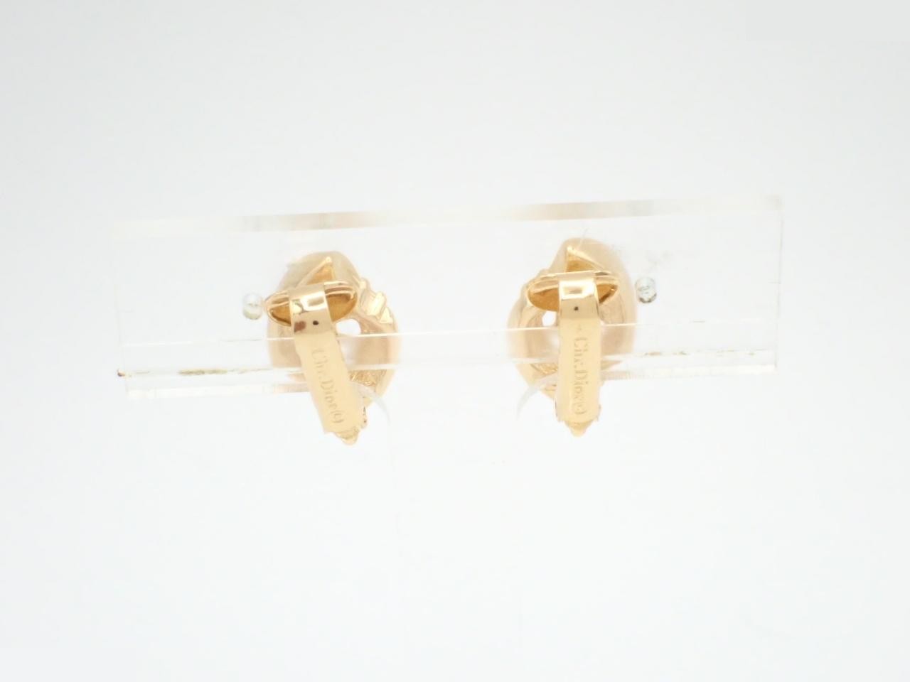 Logo Rhinestone Gold Earrings — view 2