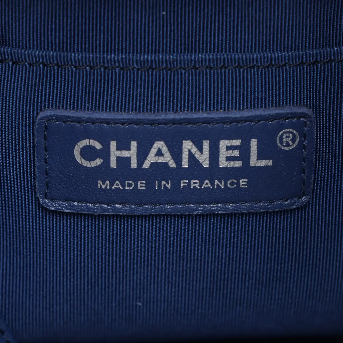 Matelasse Lambskin Chain Shoulder Bag Drawstring Blue Silver Hardware 25125420 25th Series — view 10