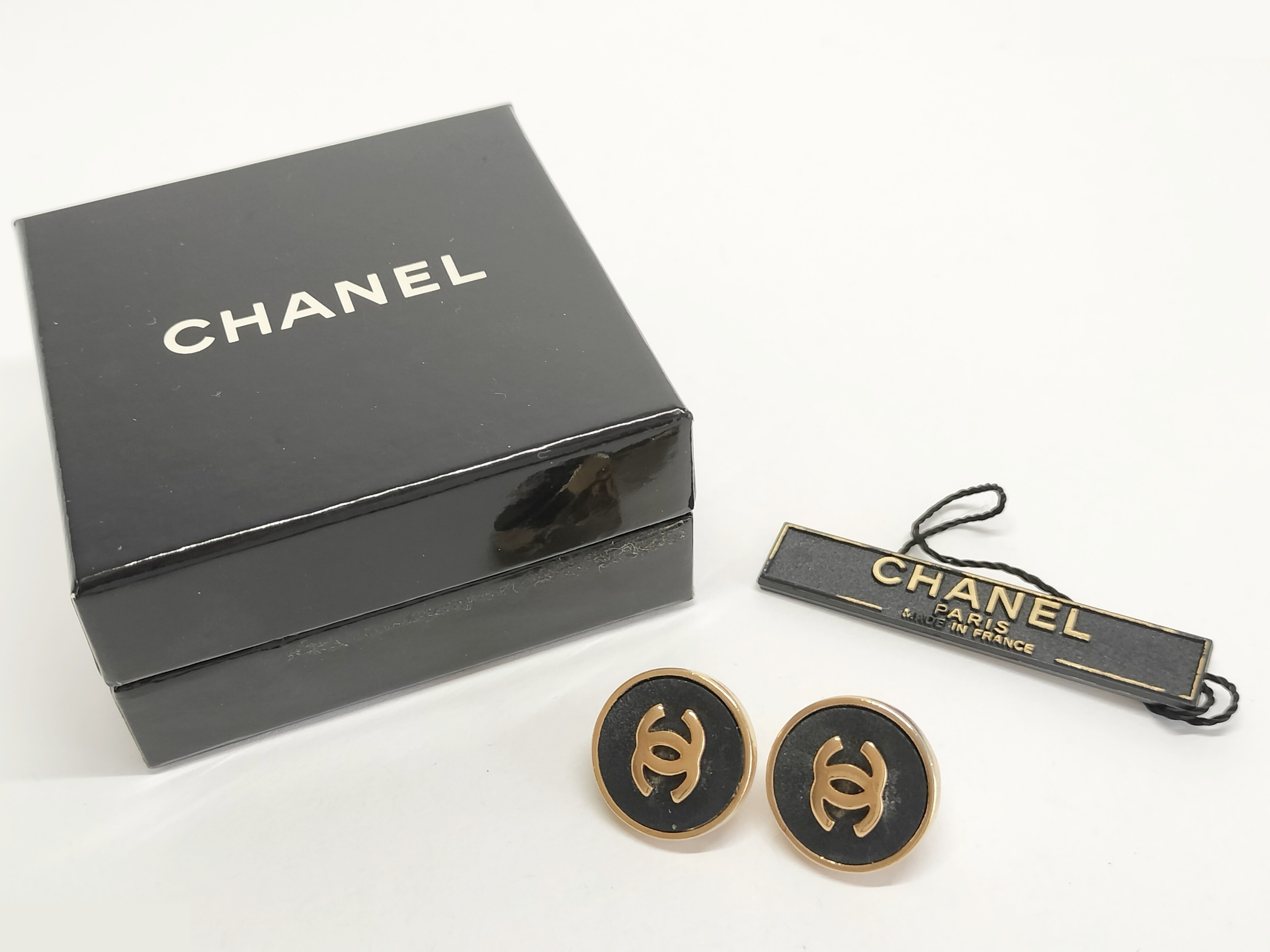 Coco black gold earrings — view 2